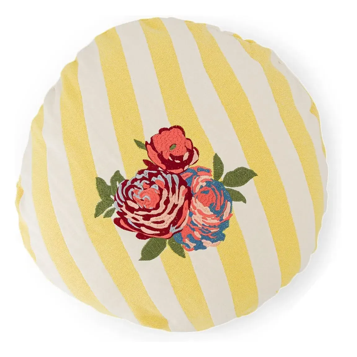 Lisa Corti Bomboloni Round Cushion - Yellow, Jacquard Cotton product