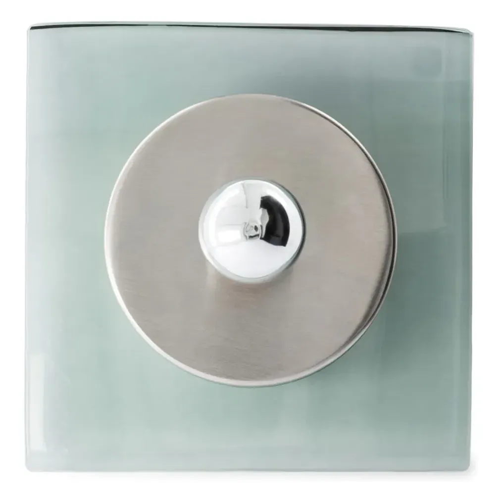 Marta Glass Wall Lamp - Green, Painted Glass & Brushed Steel product