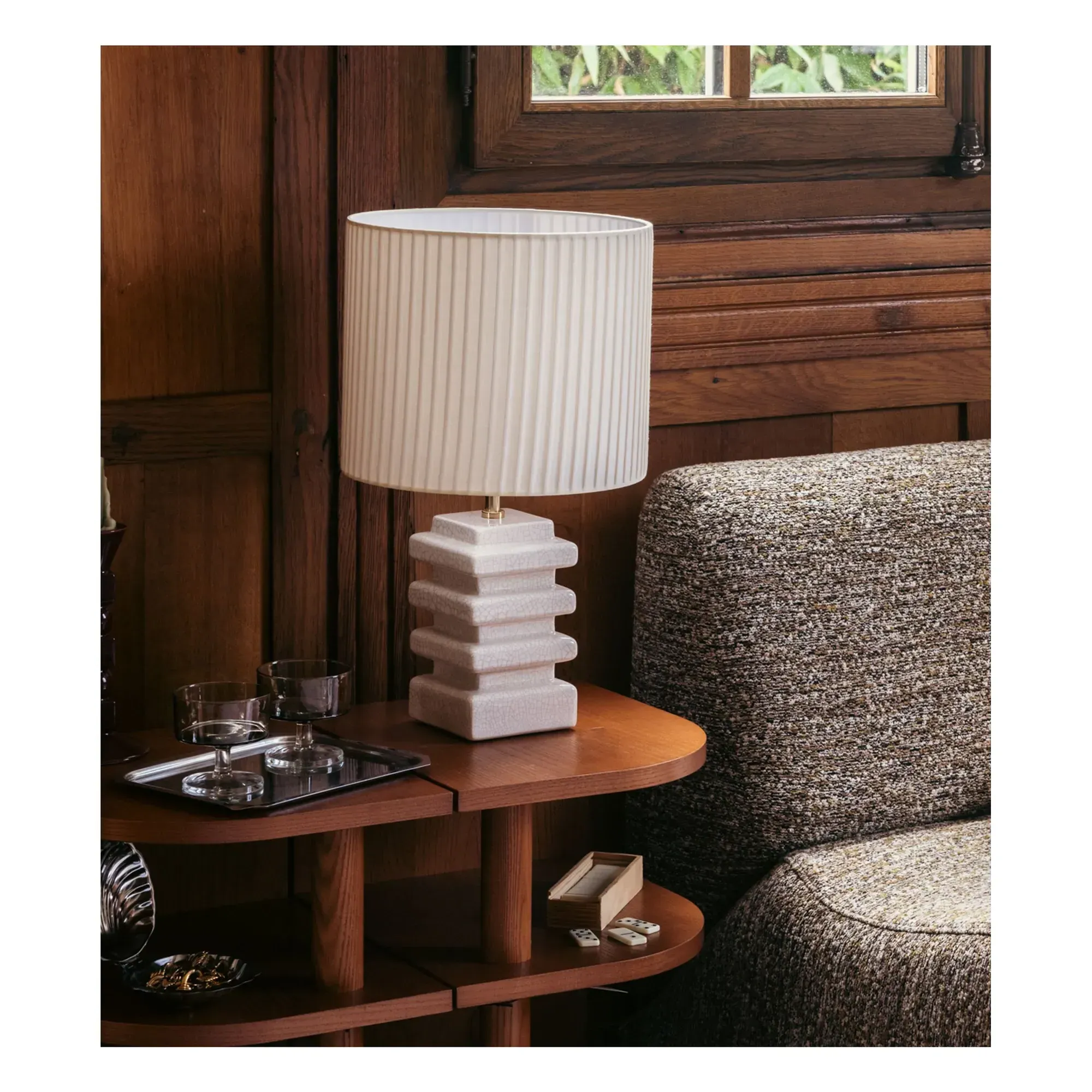 Marta Table Lamp - Cream, Crackle Ceramic alternate view