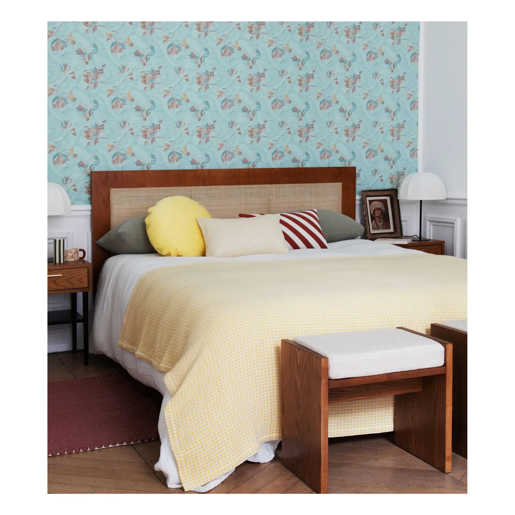 Miuccia Throw - Lemon Yellow, Cotton Jacquard alternate view