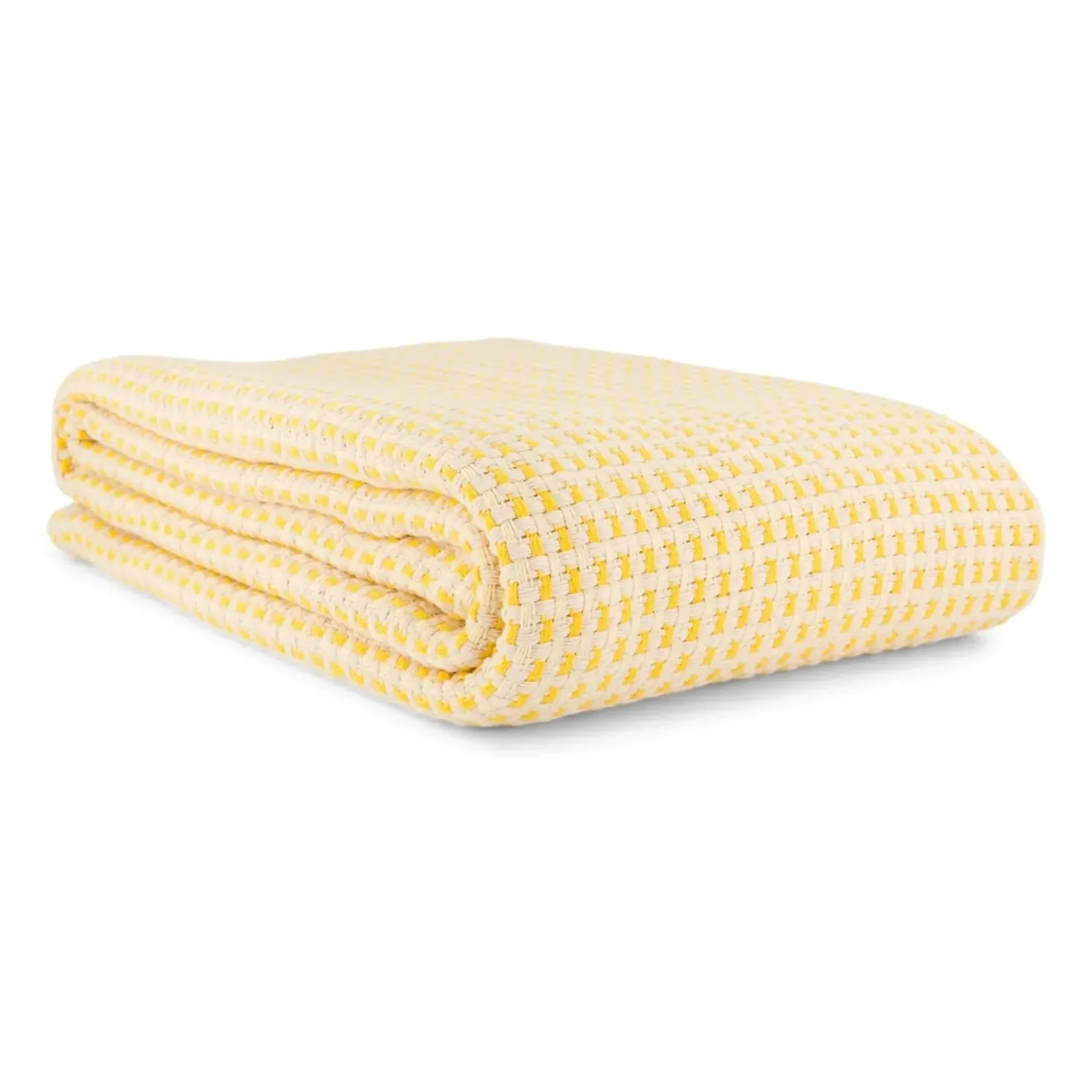 Miuccia Throw - Lemon Yellow, Cotton Jacquard product