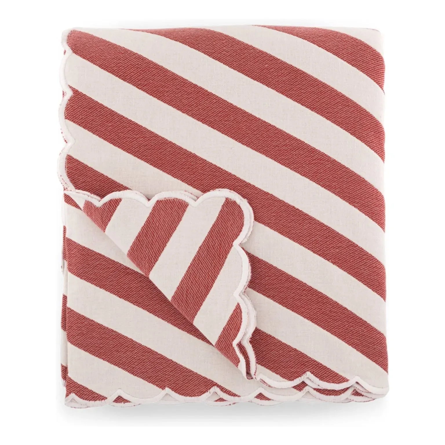 Monastico Bed Cover - Brick Red, Cotton Jacquard product