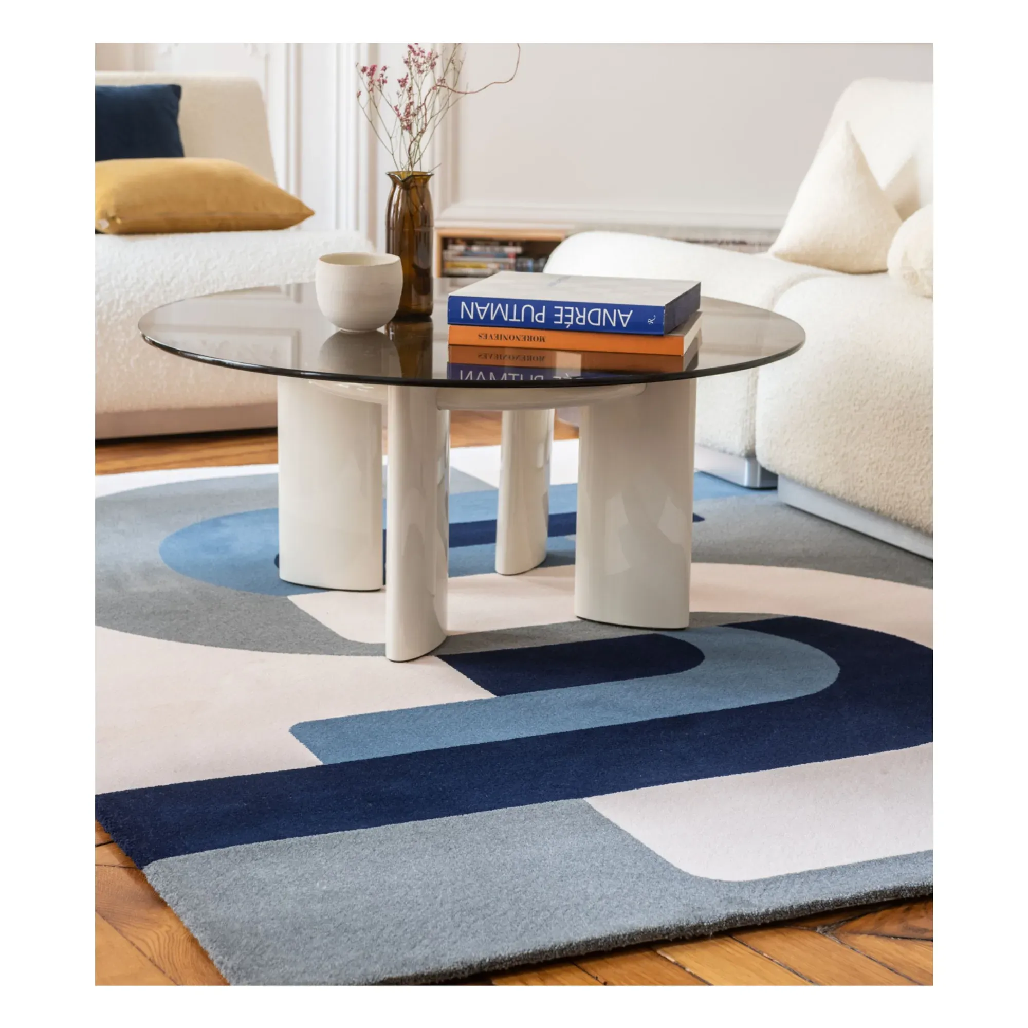 Roma Wool Carpet - Blue, New Zealand Wool alternate view