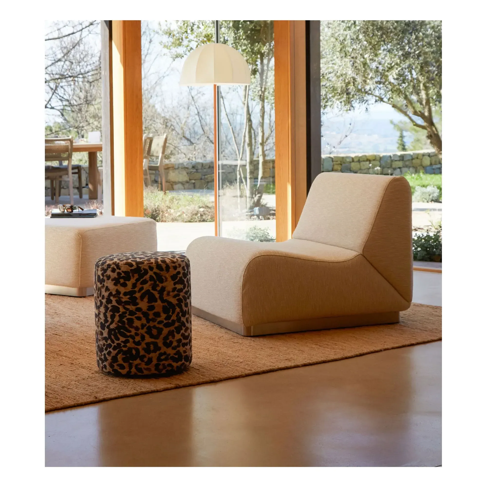 Rotondo Modular Fireside Chair - Cream, Woven Cotton alternate view