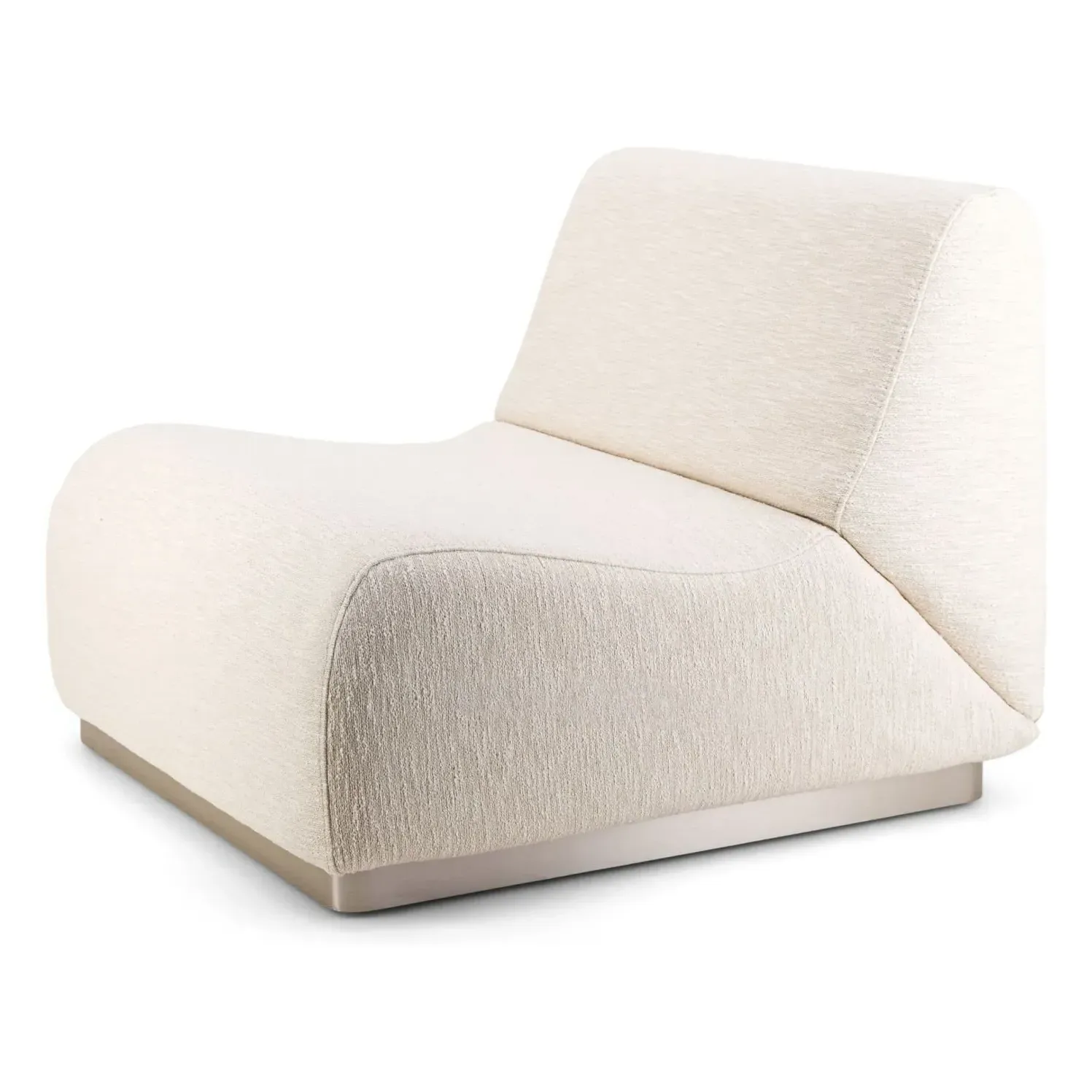 Rotondo Modular Fireside Chair - Cream, Woven Cotton product