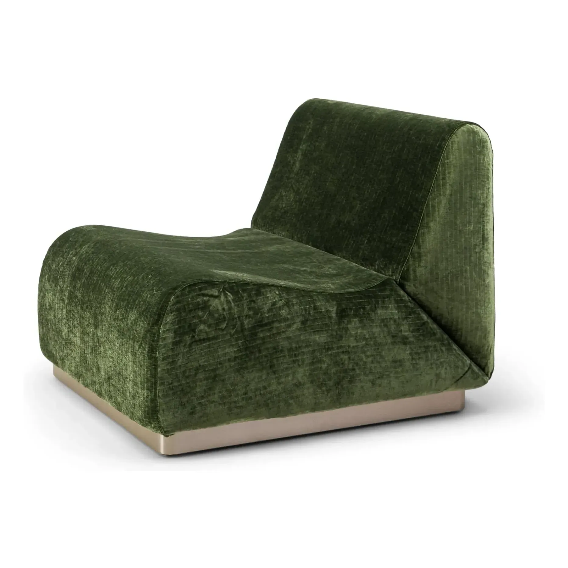Rotondo Modular Fireside Chair - Olive Green, Corduroy product