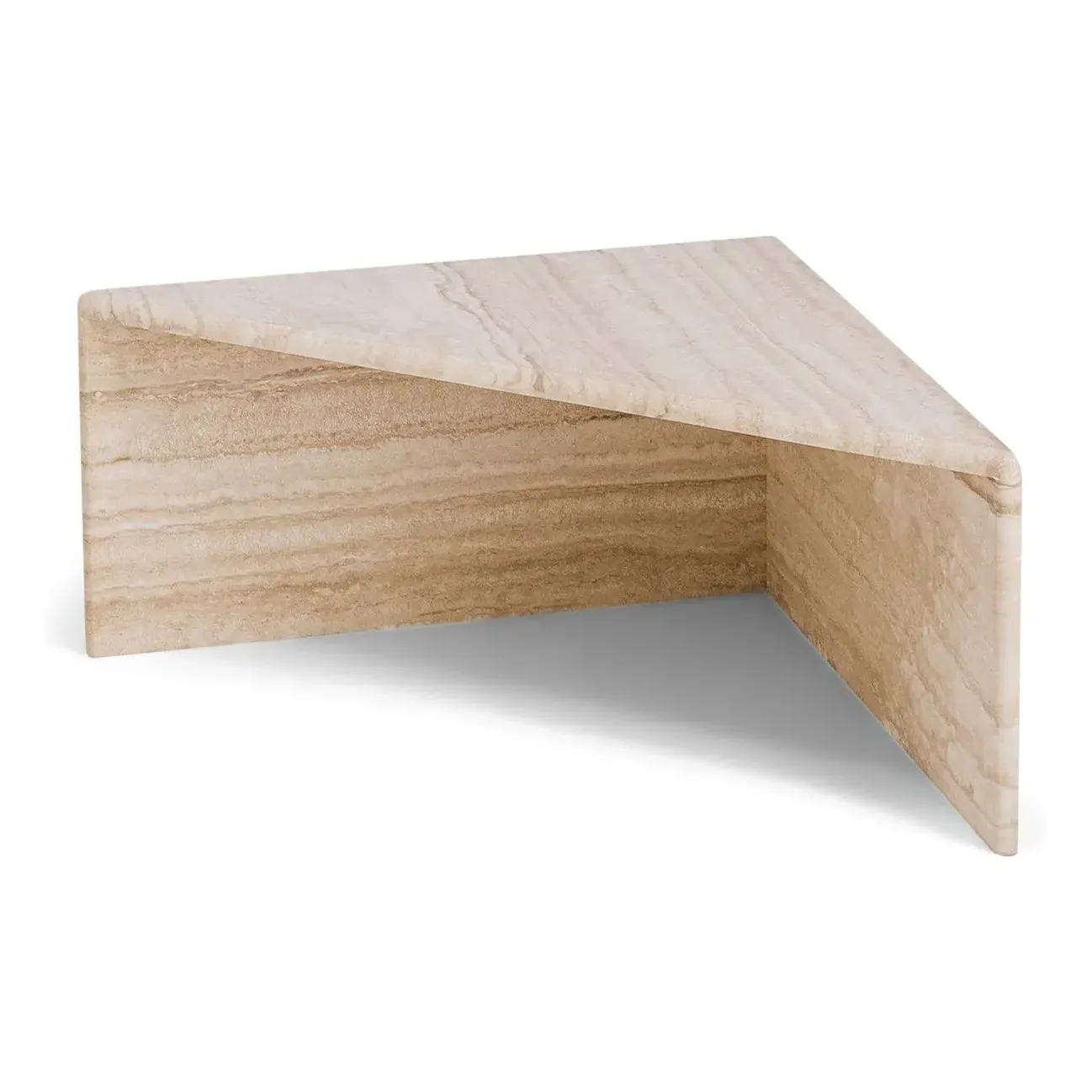Triangolo Side Table - Cream, Travertine product