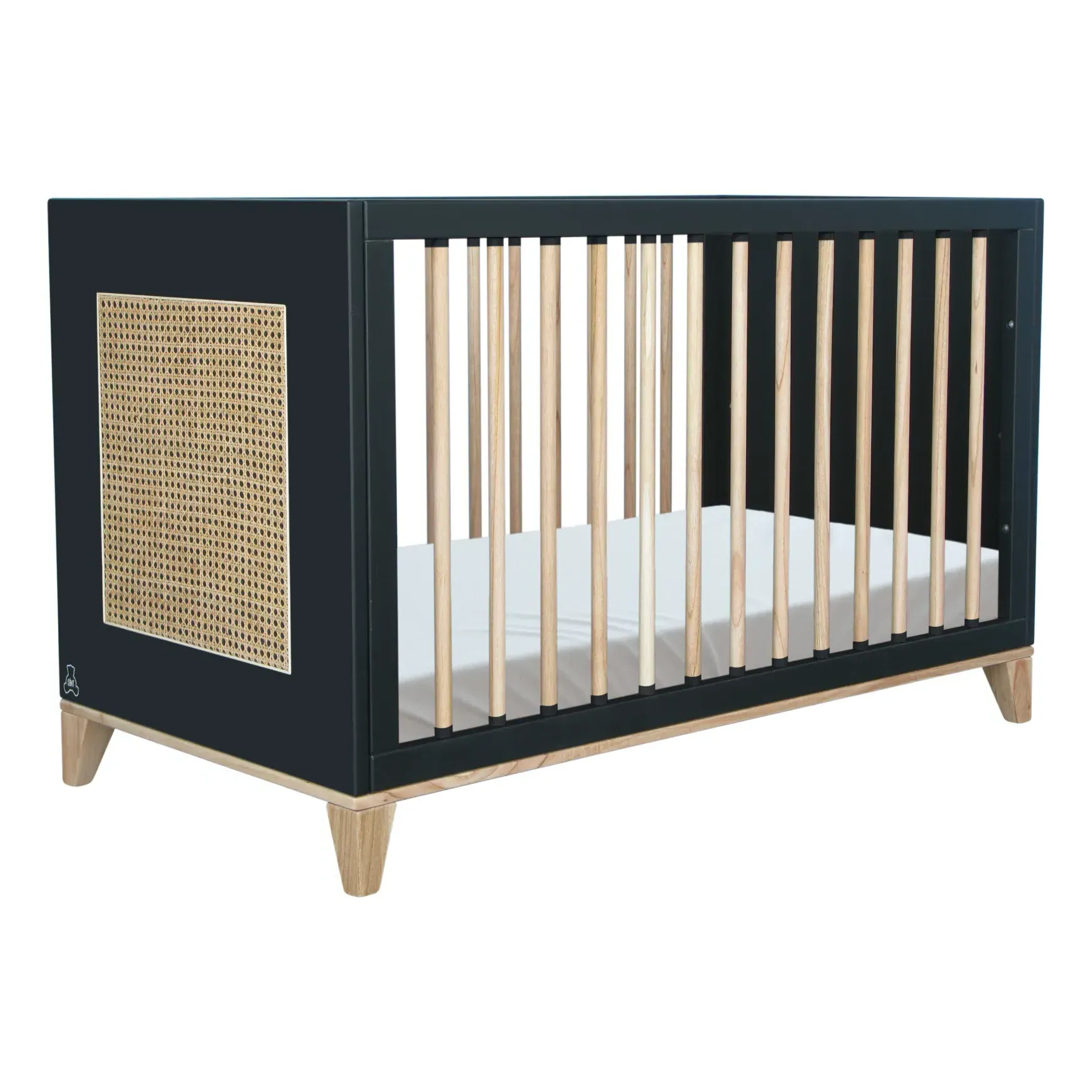 Nami Baby Bed 60x120cm - Black, Rattan product