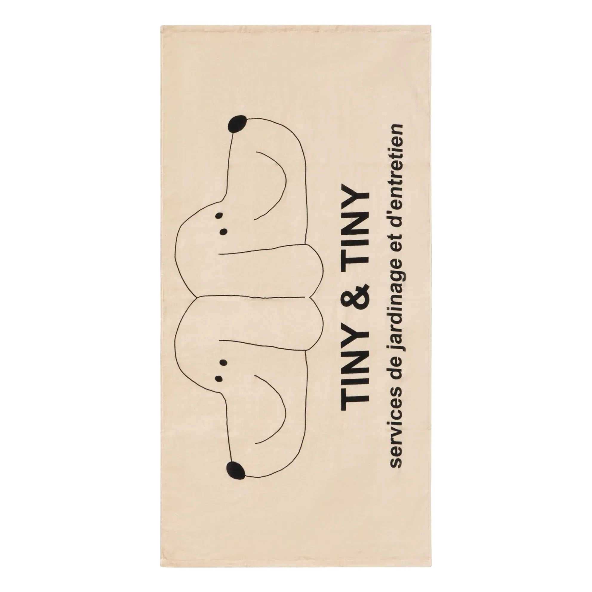 Tiny & Tiny Print Beach Towel - Beige, Organic Cotton product