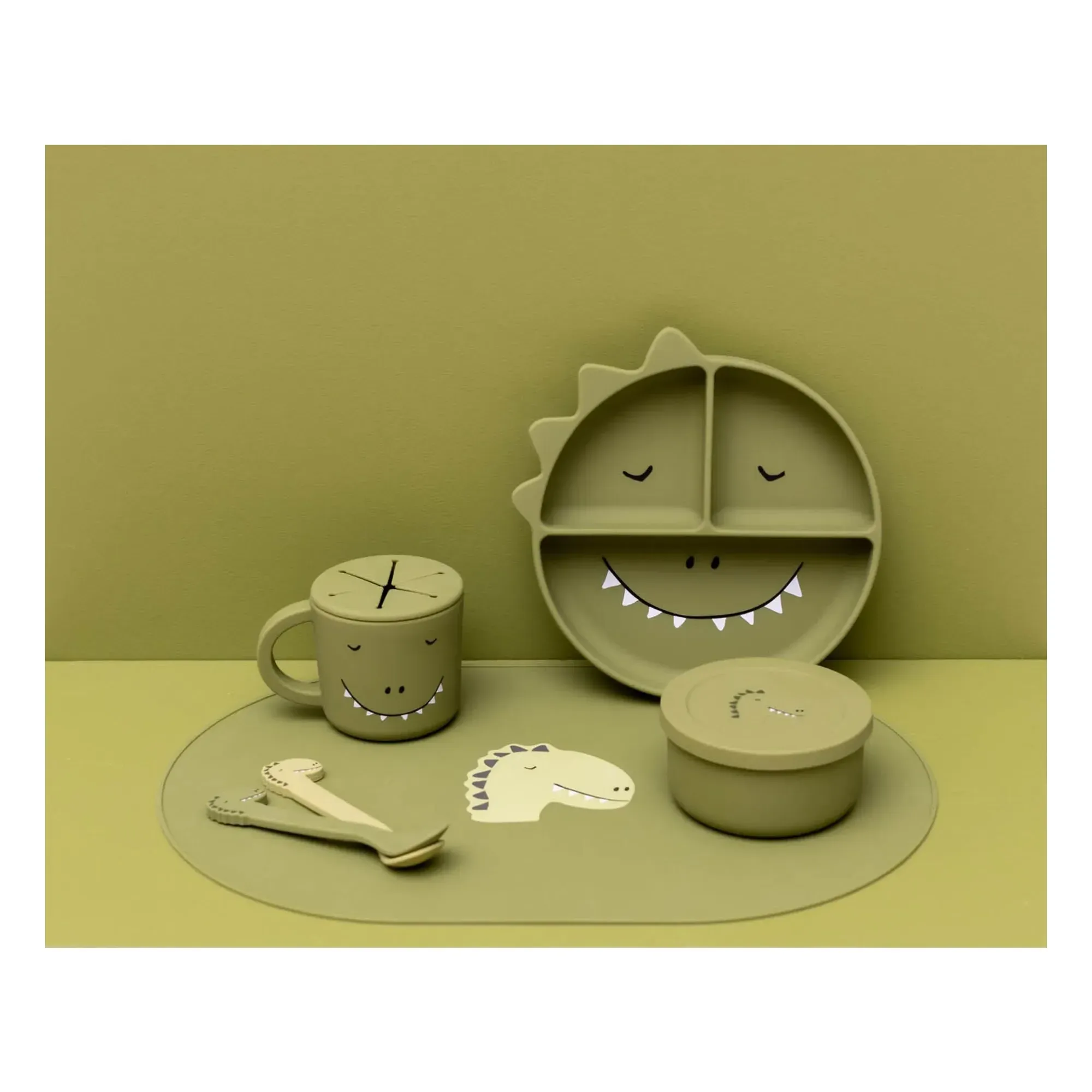 Mr. Dino Silicone Spoons Set of 2 - Green alternate view