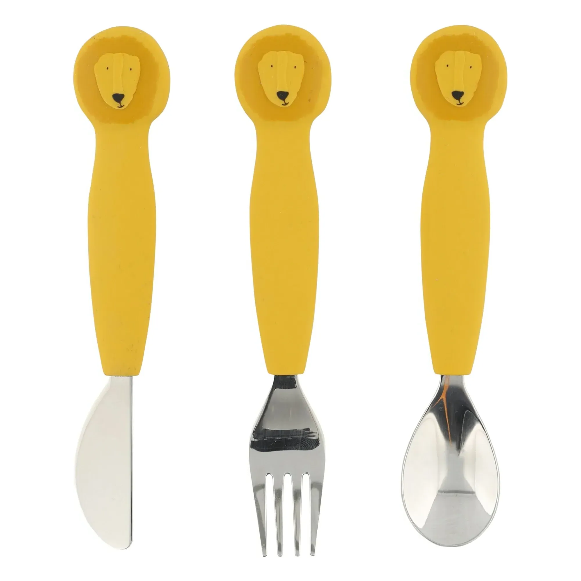 Mr. Lion Silicone Cutlery Set of 3 - Yellow product