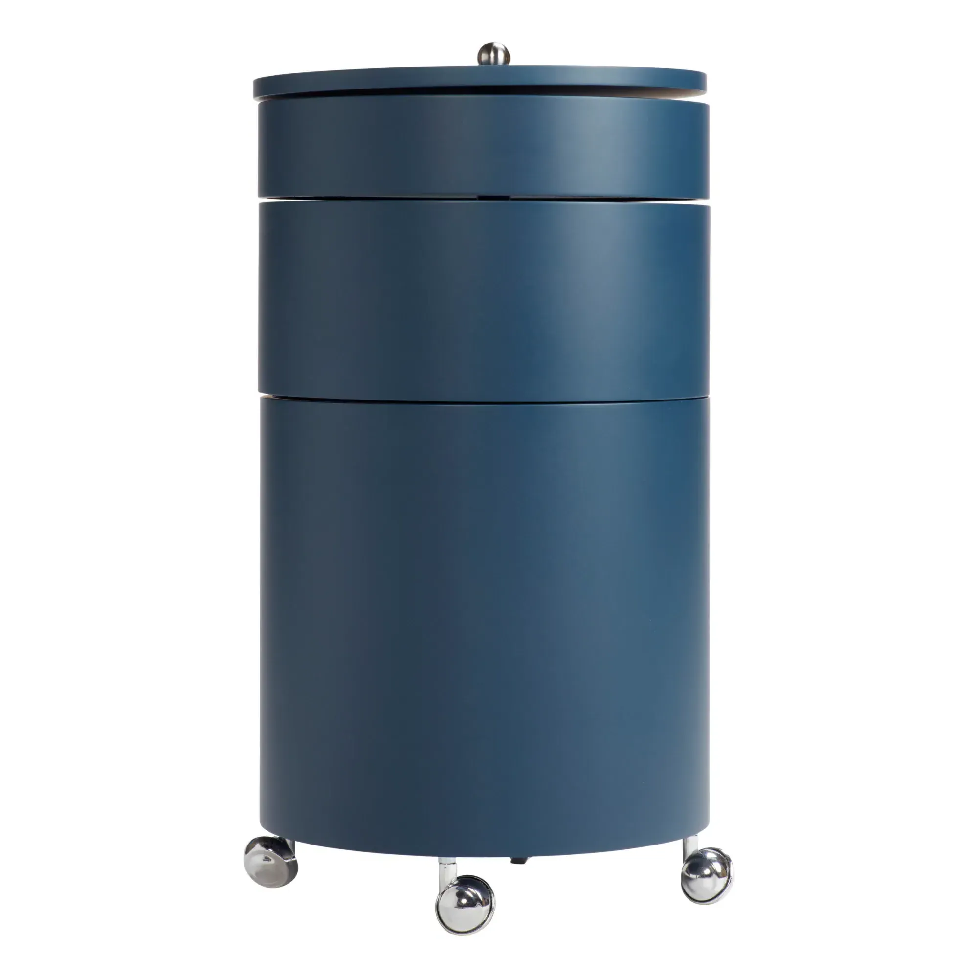 Barboy Mobile Storage Unit with Drawers - Blue, Wood product