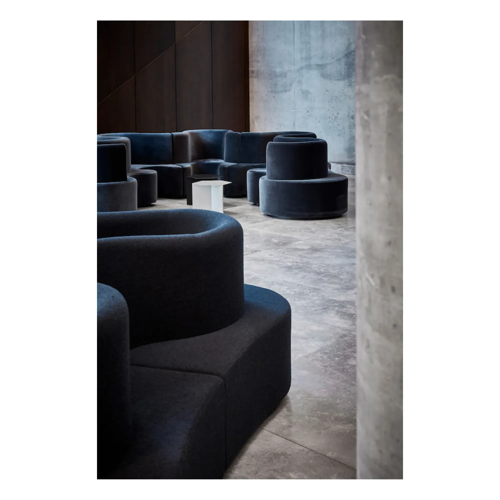 Cloverleaf 2-Seater Sofa - Navy Blue, Cotton alternate view