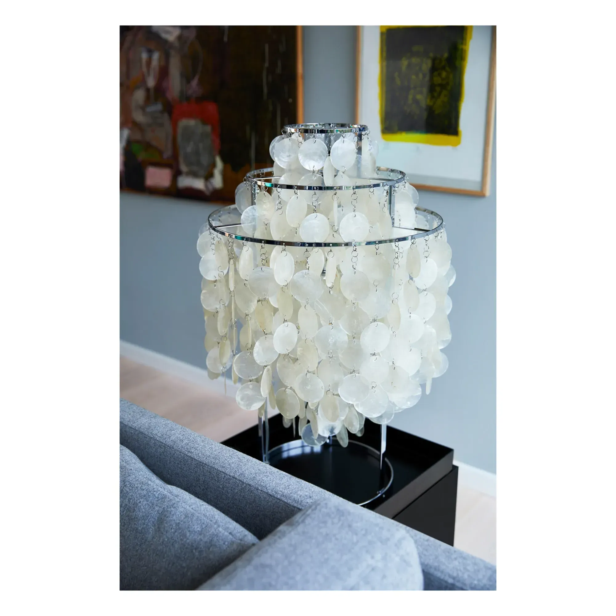Verner Panton Fun 1TM Table Lamp - Chrome, Mother-of-Pearl alternate view