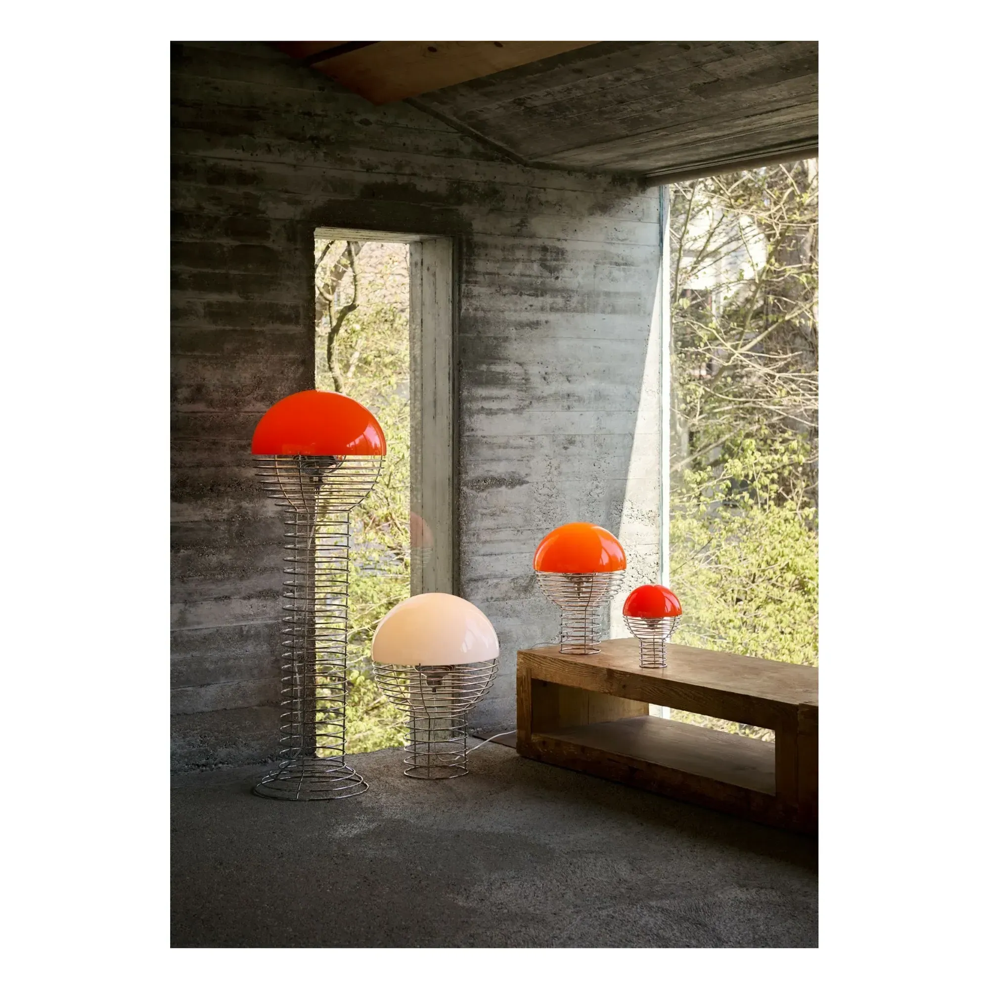Verner Panton Wire Nomad Portable Table Lamp - Red alternate view