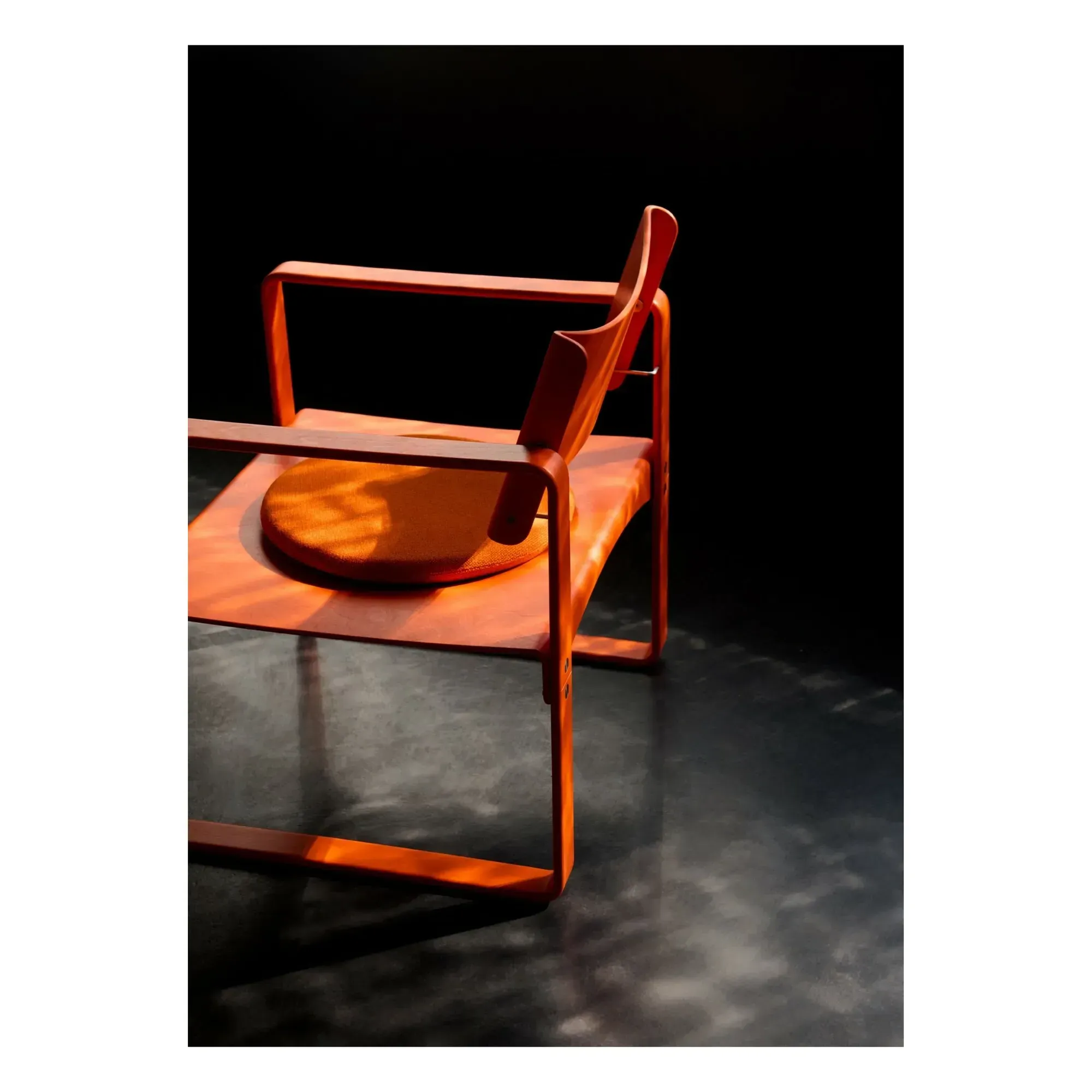 Verpan Series 270 F Armchair - Orange, Wood alternate view
