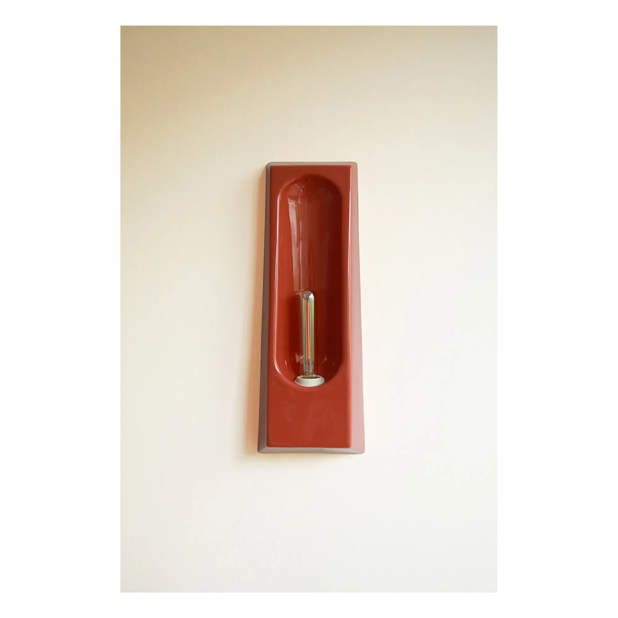 Alcove Wall Sconce - Carmine Red, Ceramic product