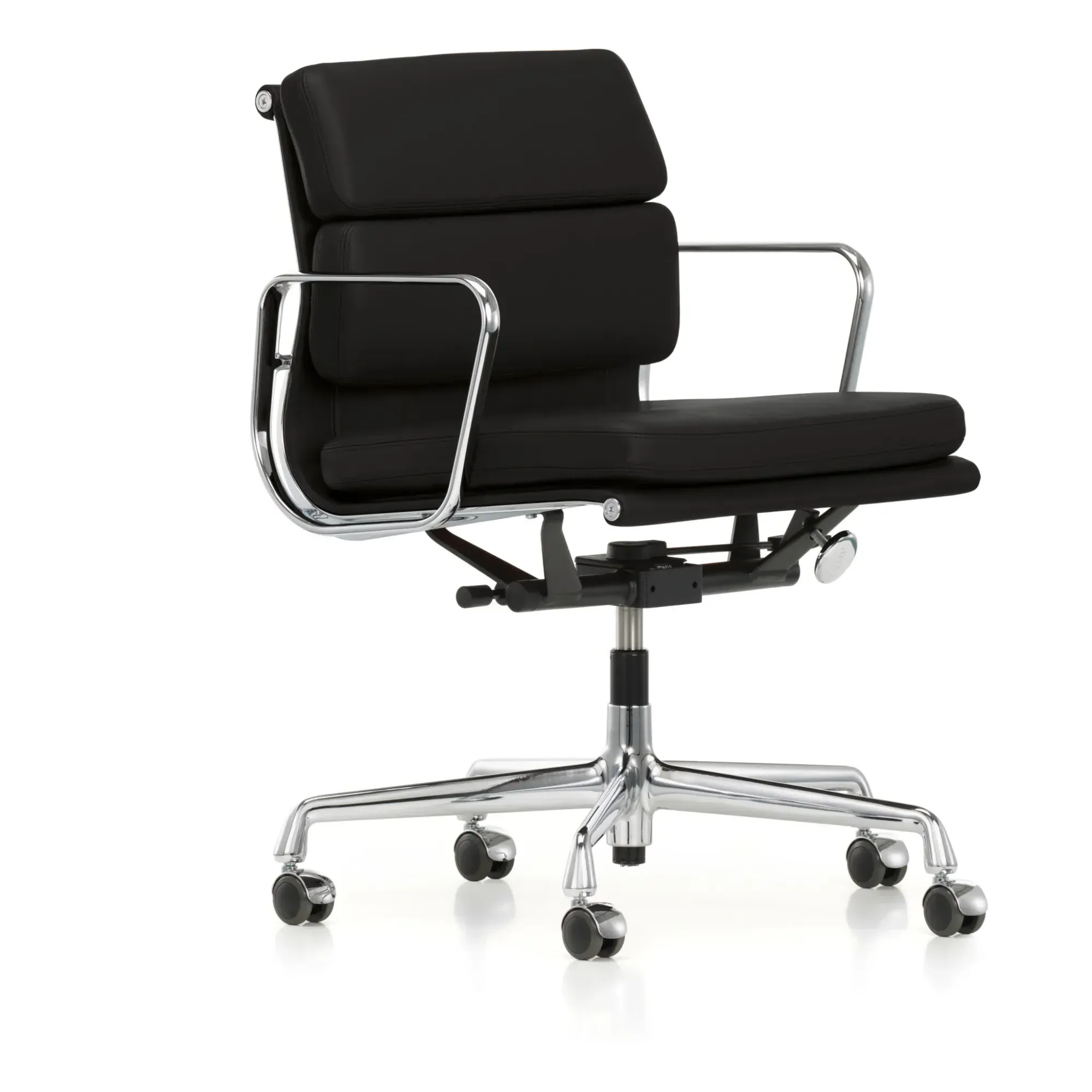 EA 217 Eames Soft Pad Swivel Chair - Black, Leather product