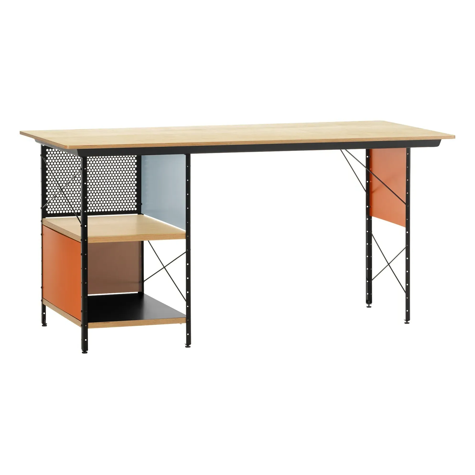 Eames EDU Height Adjustable Desk Unit - Multicoloured, Birch Plywood product