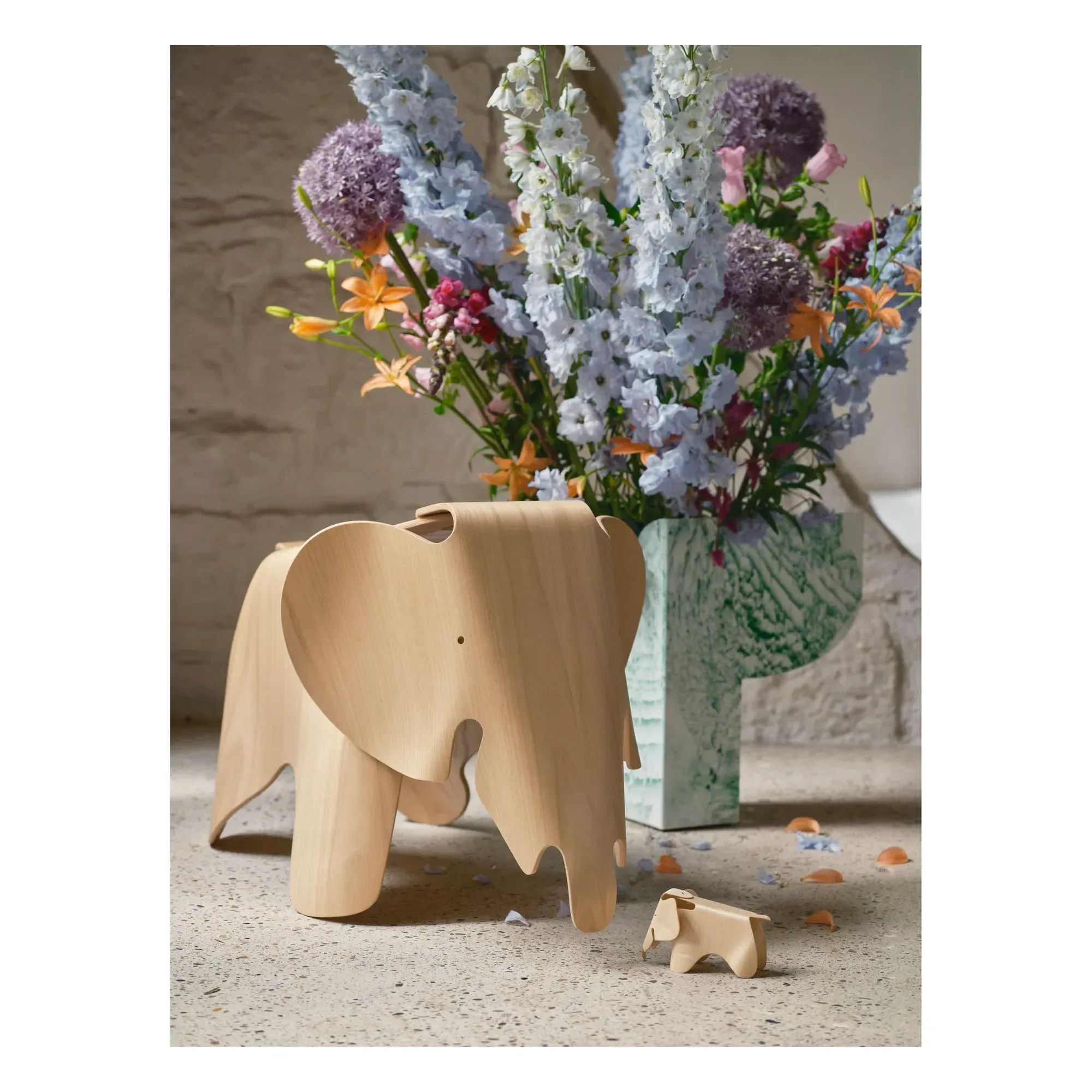 Eames Elephant Decorative Stool - Walnut, Plywood alternate view
