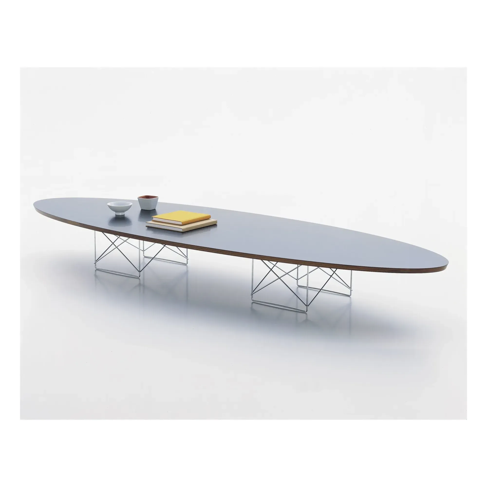 Eames ETR Elliptical Coffee Table - Black, Laminated Hardwood alternate view