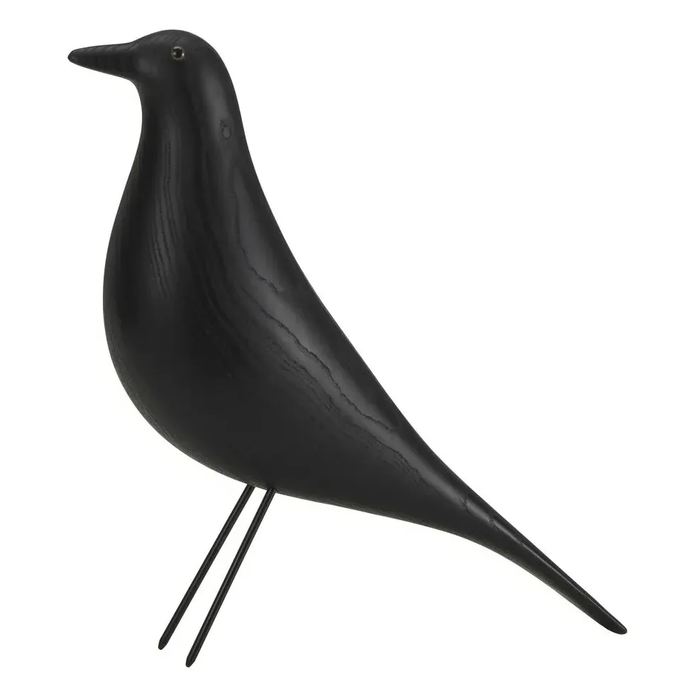 House Bird Decorative Bird Sculpture - Black Ash, Wood product