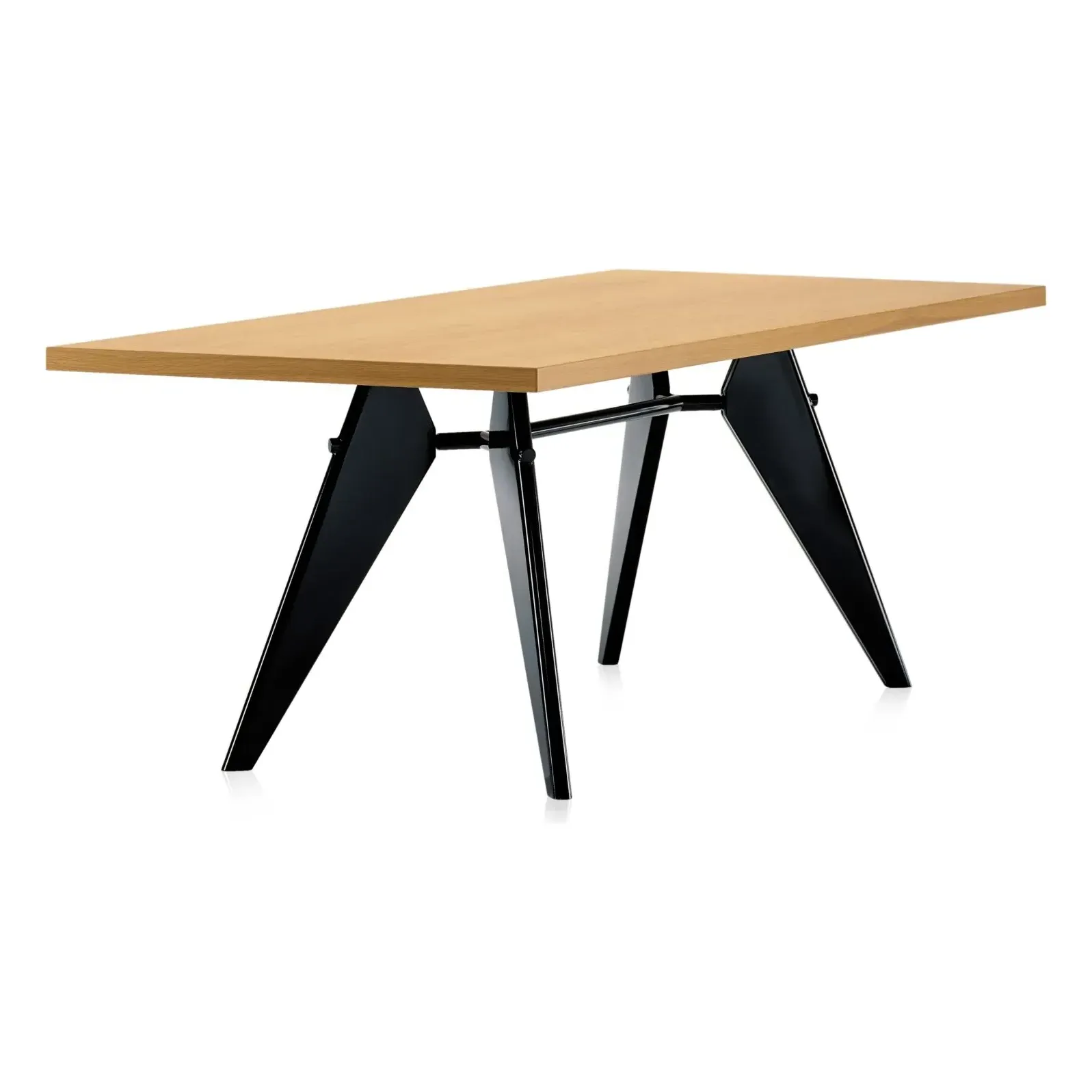 Jean Prouvé EM Dining Table - Oak, Steel product