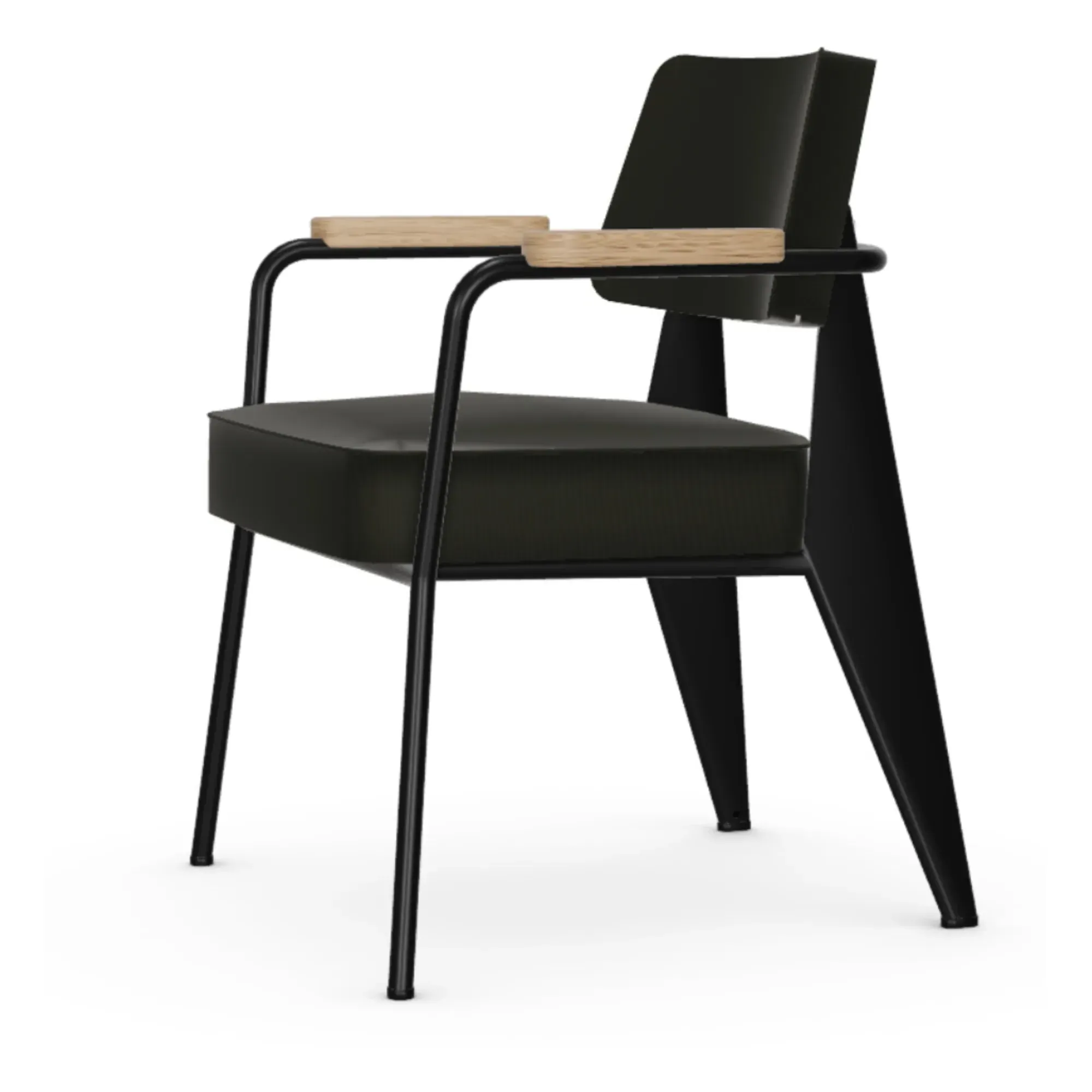 Jean Prouvé Executive Chair - Dark Grey, Wool product