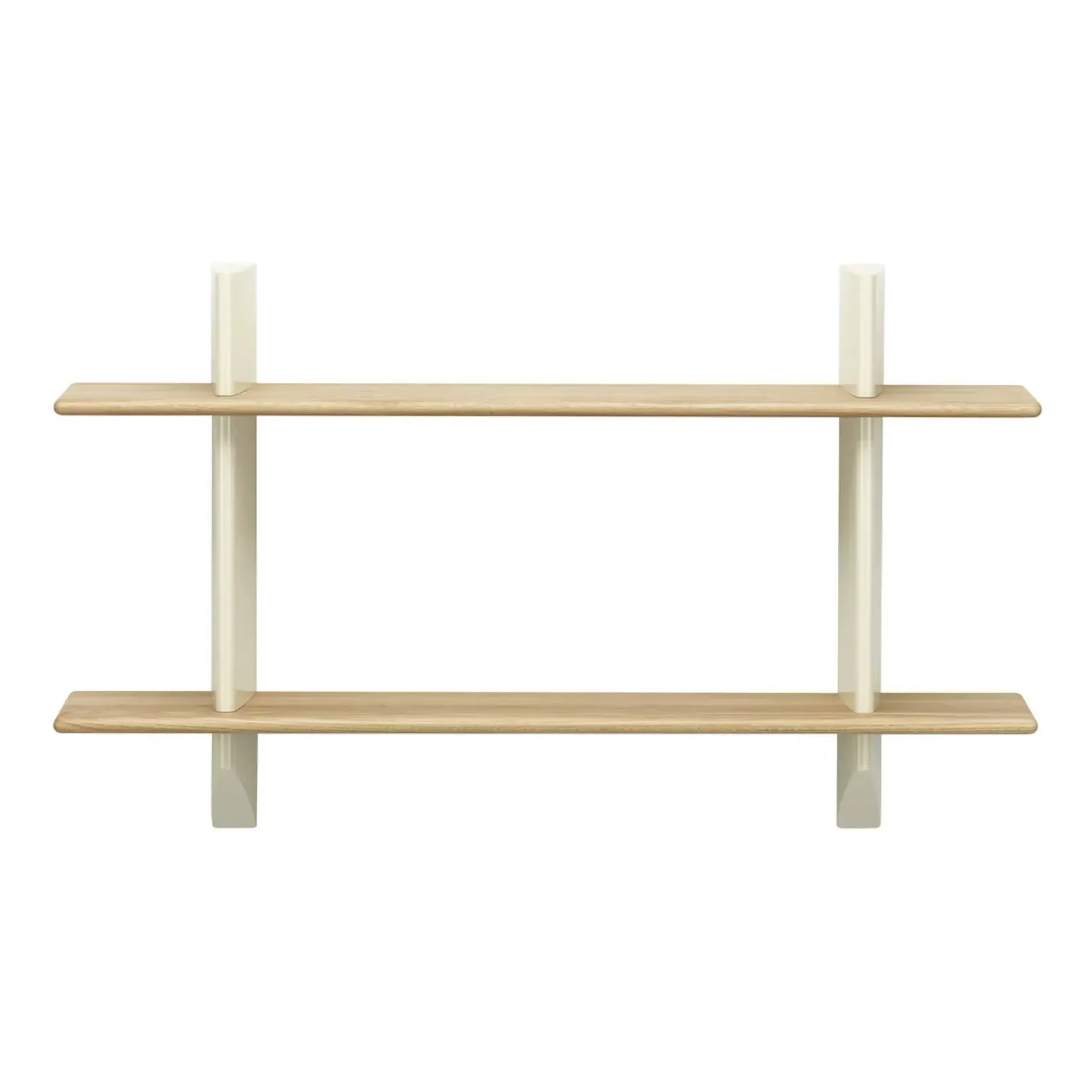 Rayonnage Mural Wall-Mounted Shelving - White, Oak product