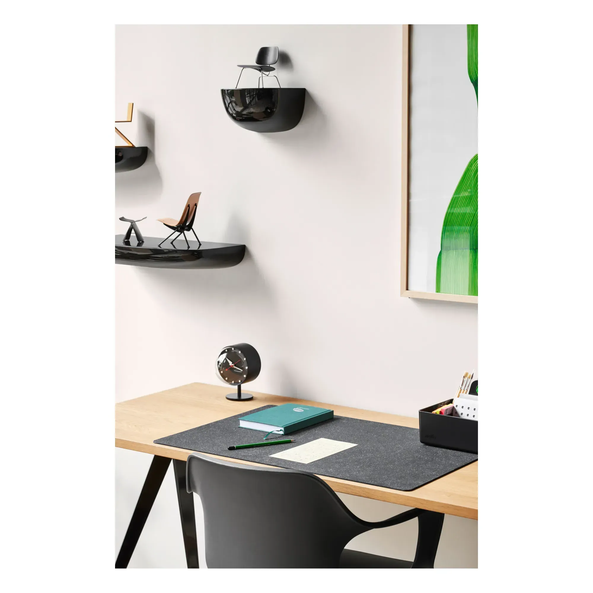 Repad by Ronan & Erwan Bouroullec Desk Pad - Black, Leather alternate view