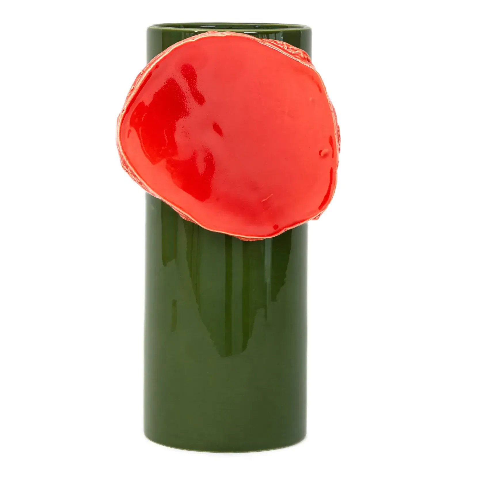 Ronan & Erwan Bouroullec Découpage Disc Vase - Dark Green, Ceramic product