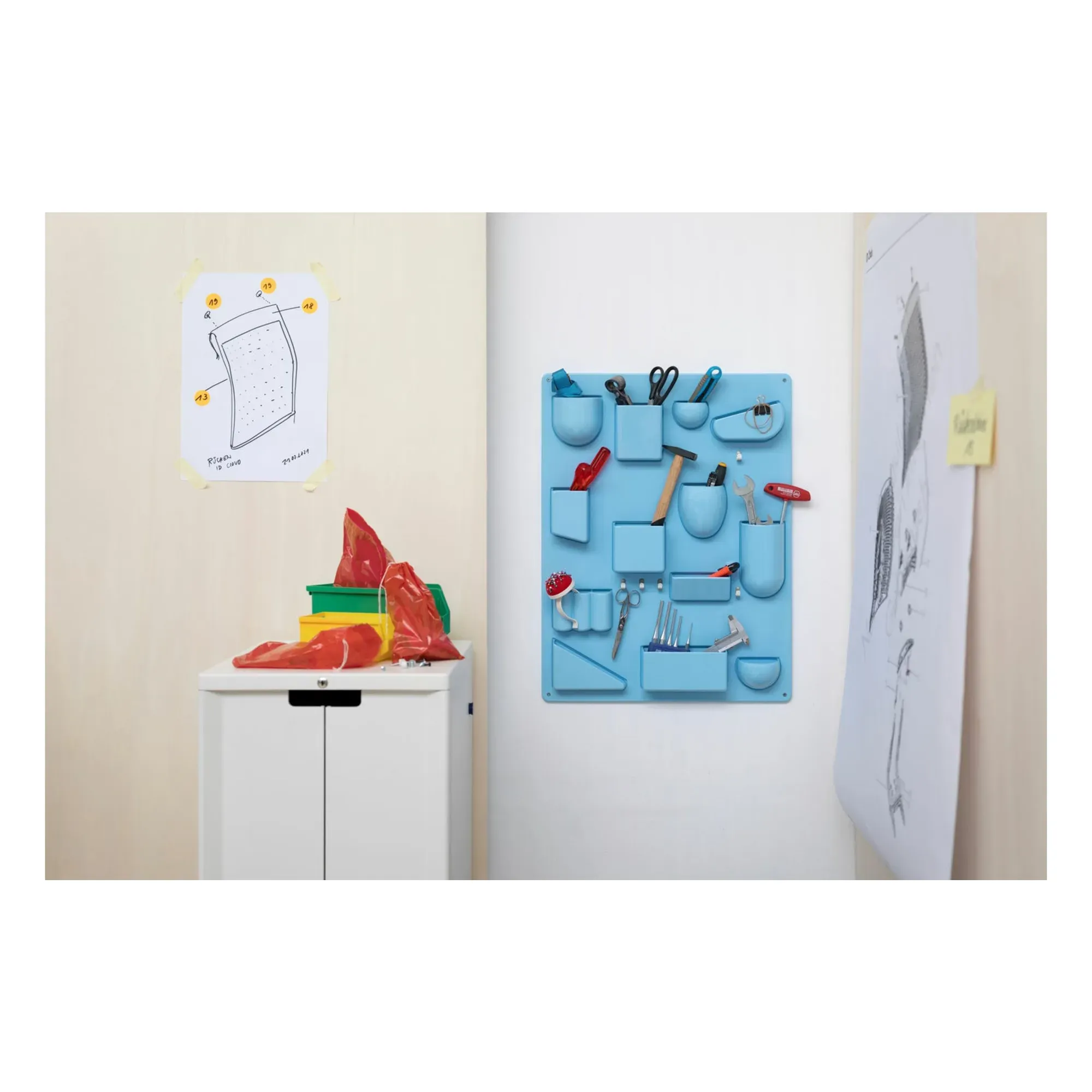 Uten.Silo RE II by Dorothee Becker Wall Storage - Sky Blue, Recycled ABS alternate view