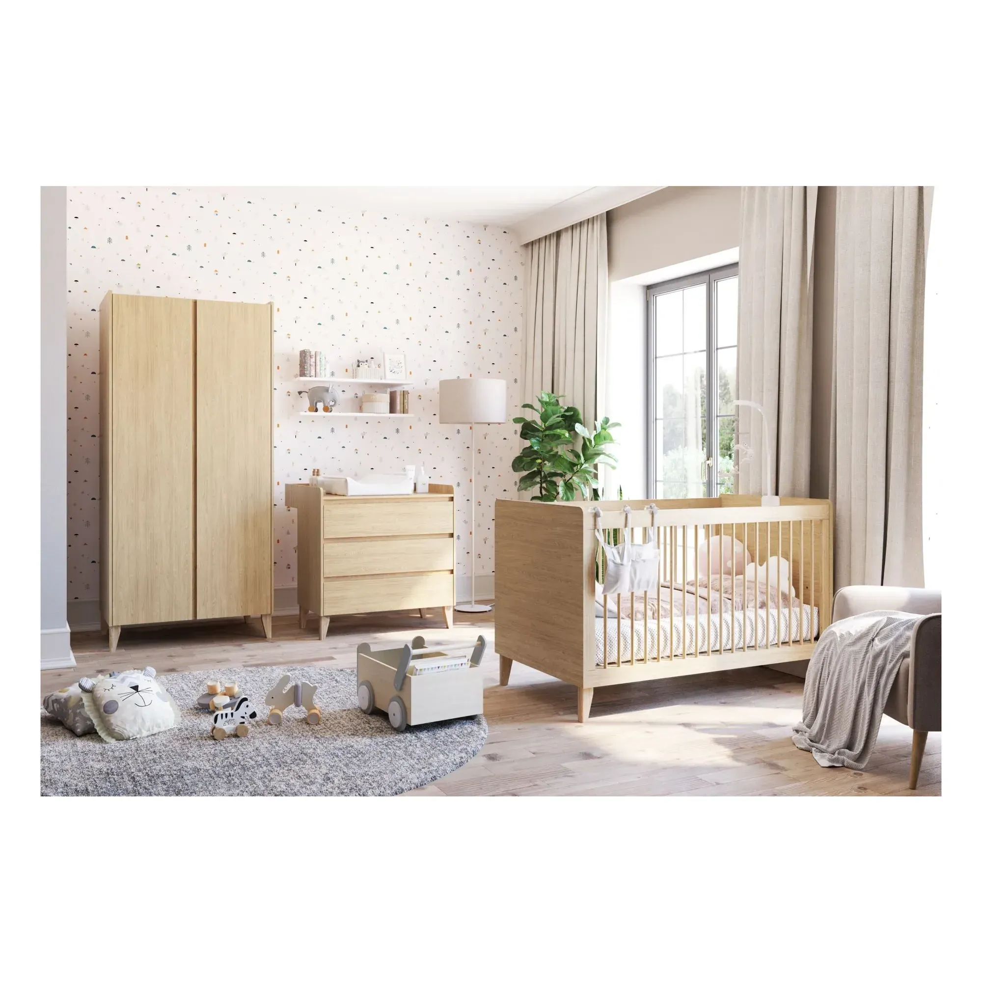 Muve Evolving Bed - Oak, Melamine Panel alternate view