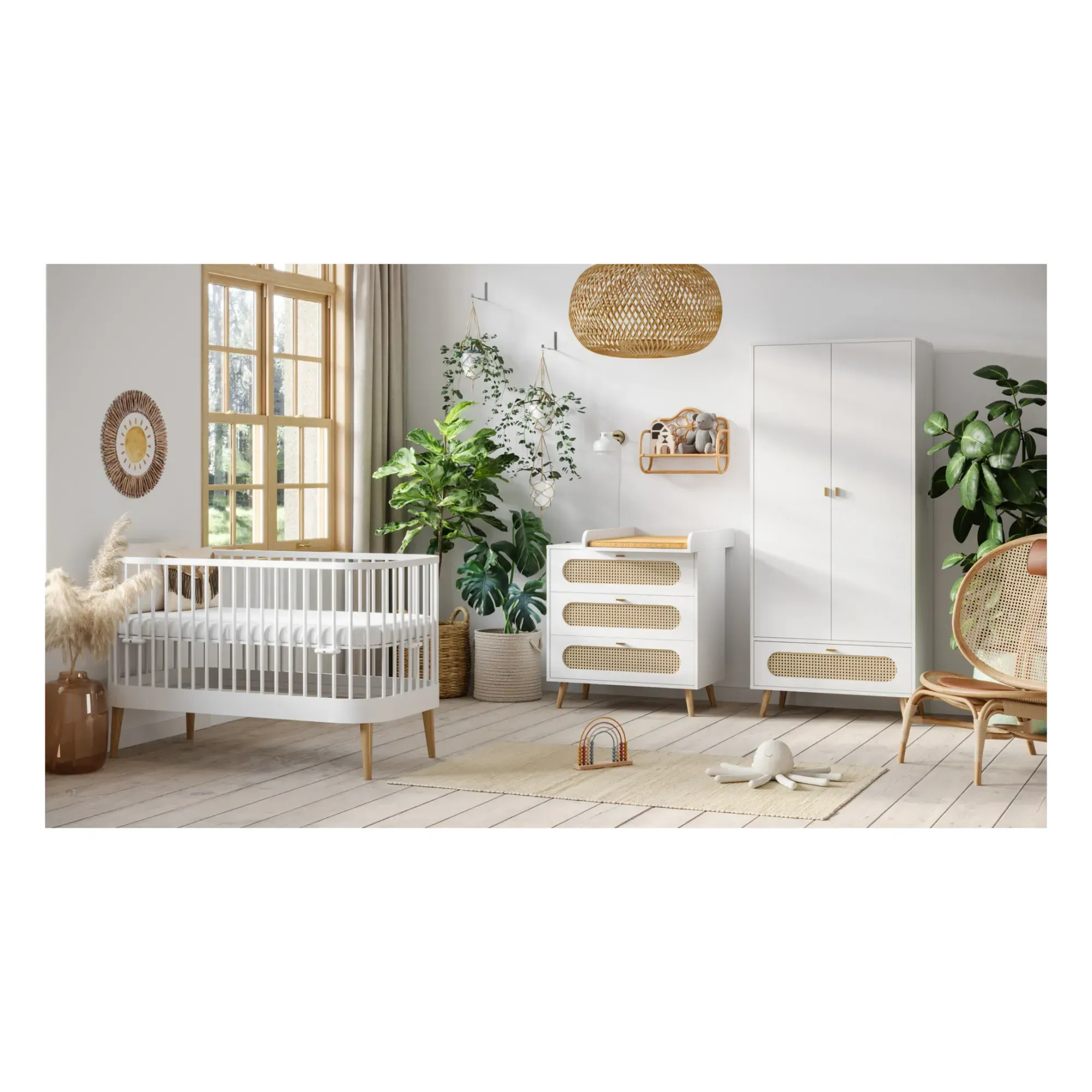Paris Convertible Cot - White alternate view