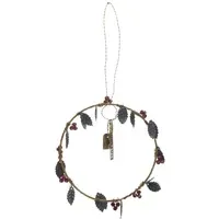 Hanging Leaf Crown Decoration - Silver, Brass alternate view
