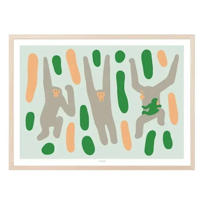 Kim Hangeol & Lee Hyuna Monkeys Poster - Multicoloured, Paper product