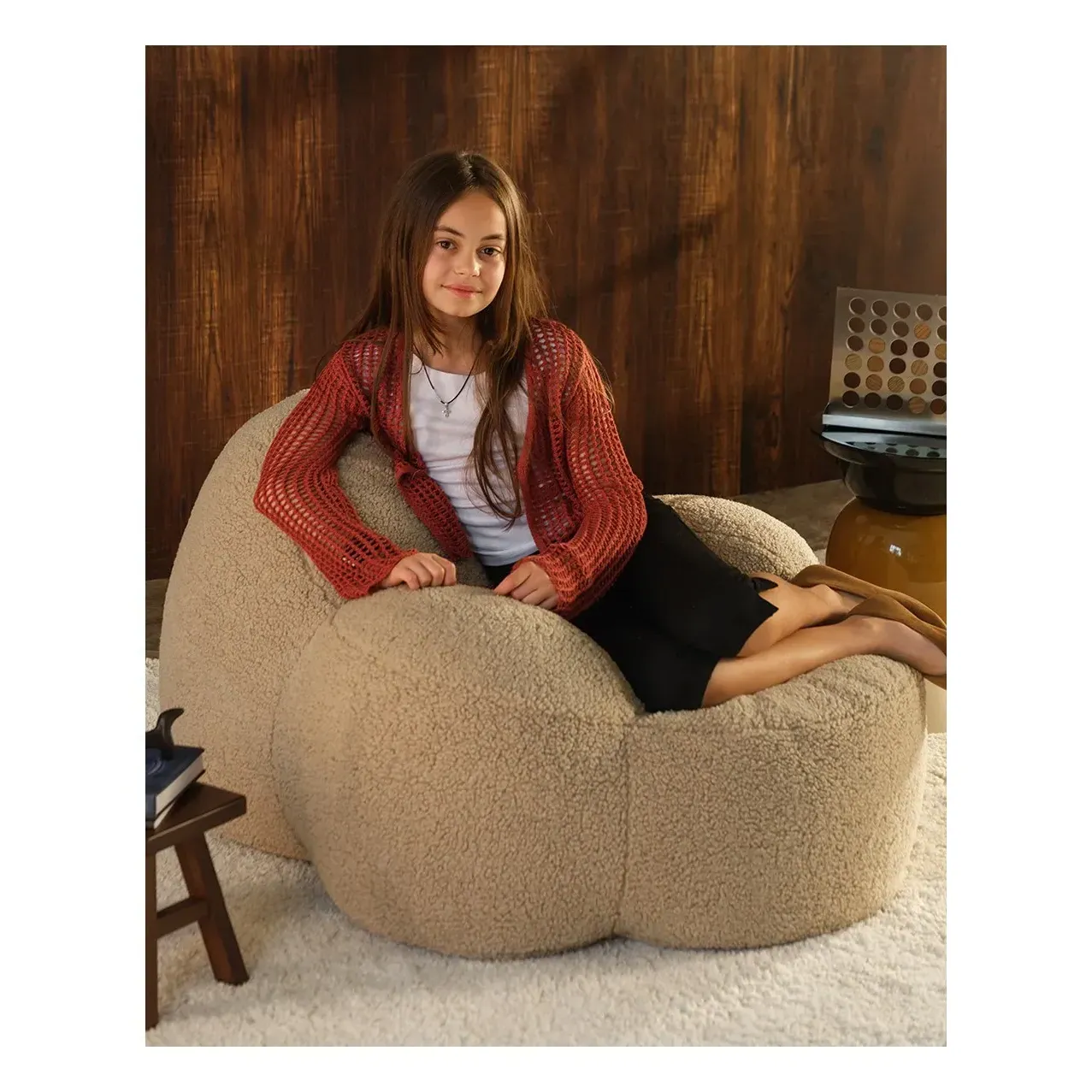 Momo Teddy Armchair - Beige, Polyester alternate view