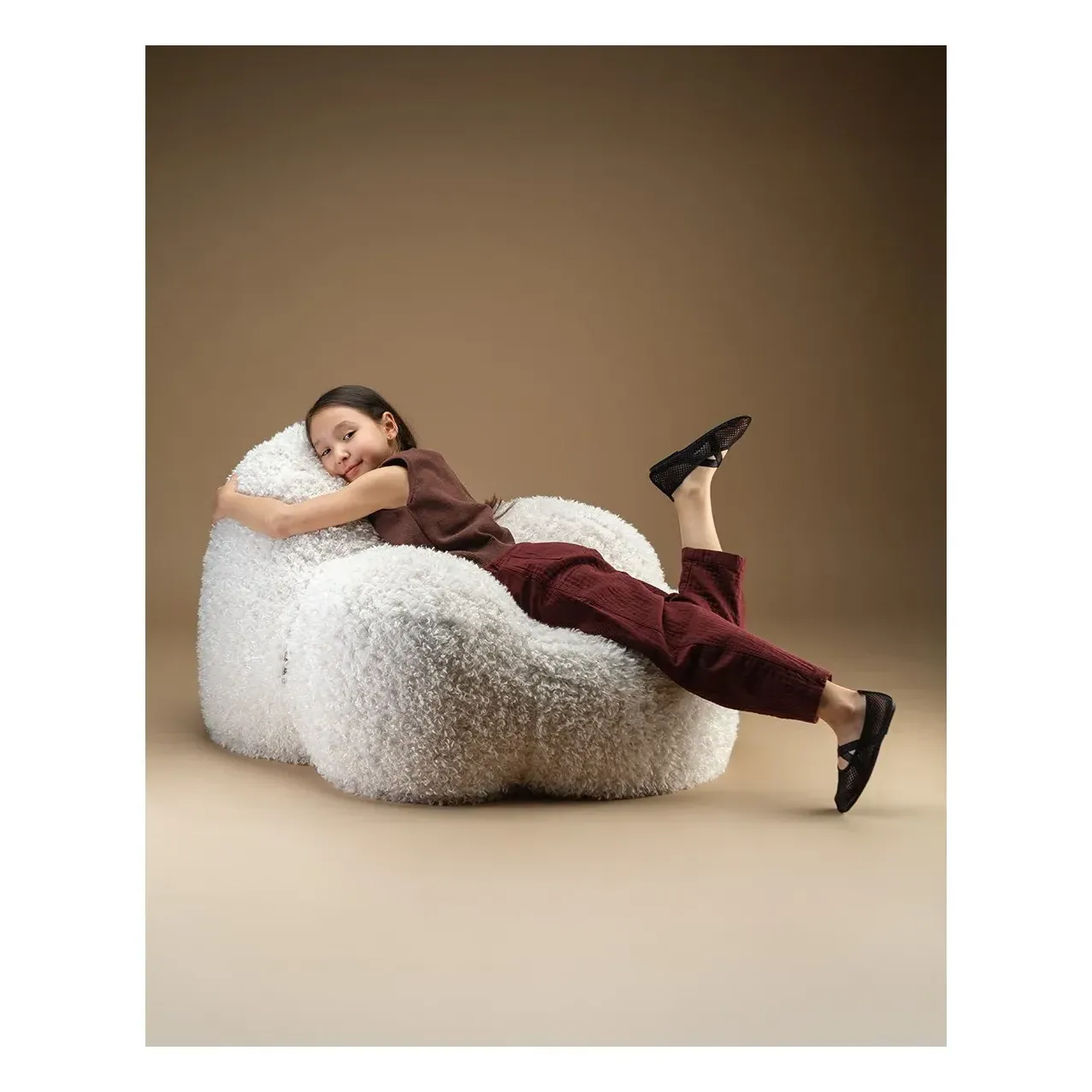 Momo Teen Armchair - Ecru, Polyester alternate view
