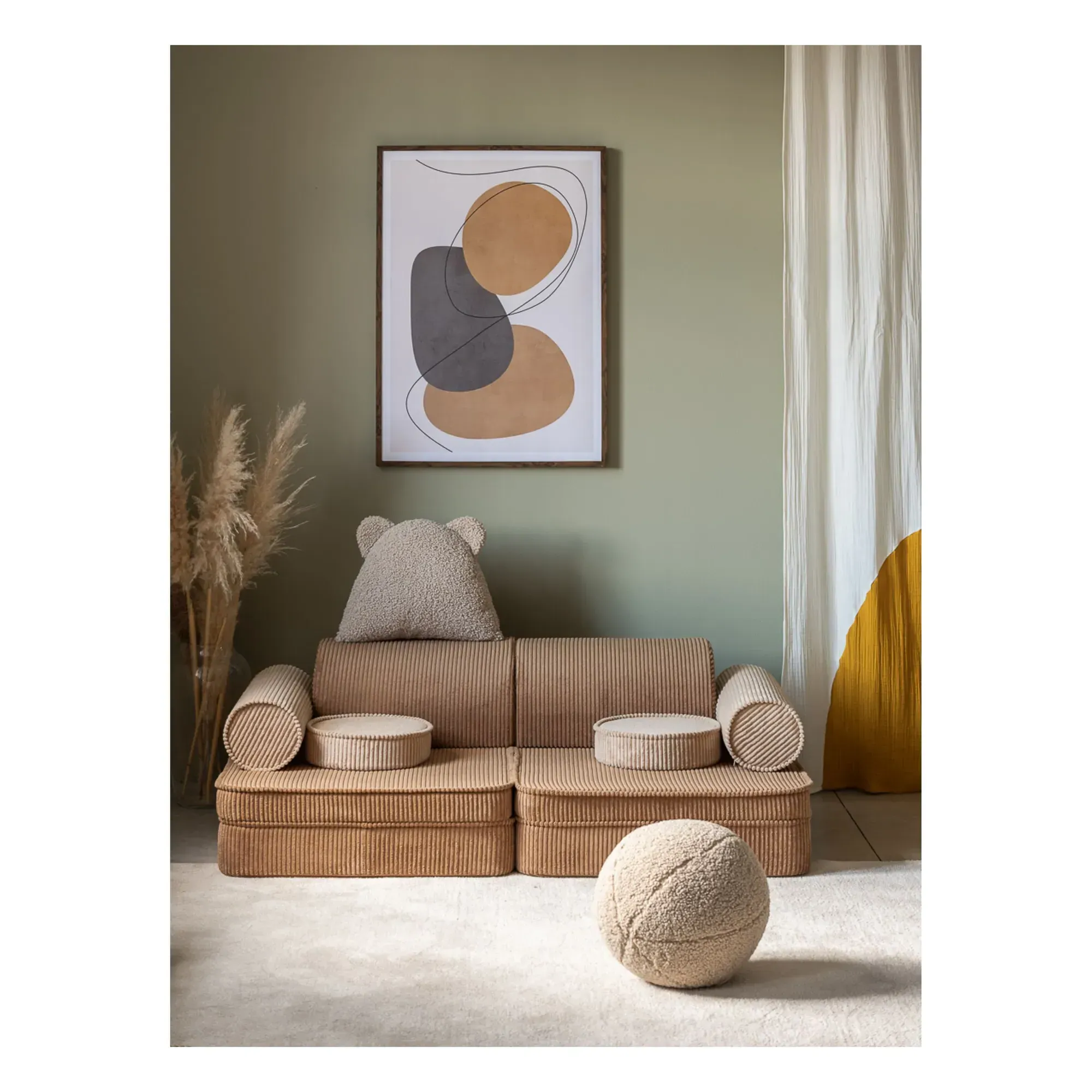 Wigiwama 9-Piece Modular Sofa - Brown, Corduroy alternate view