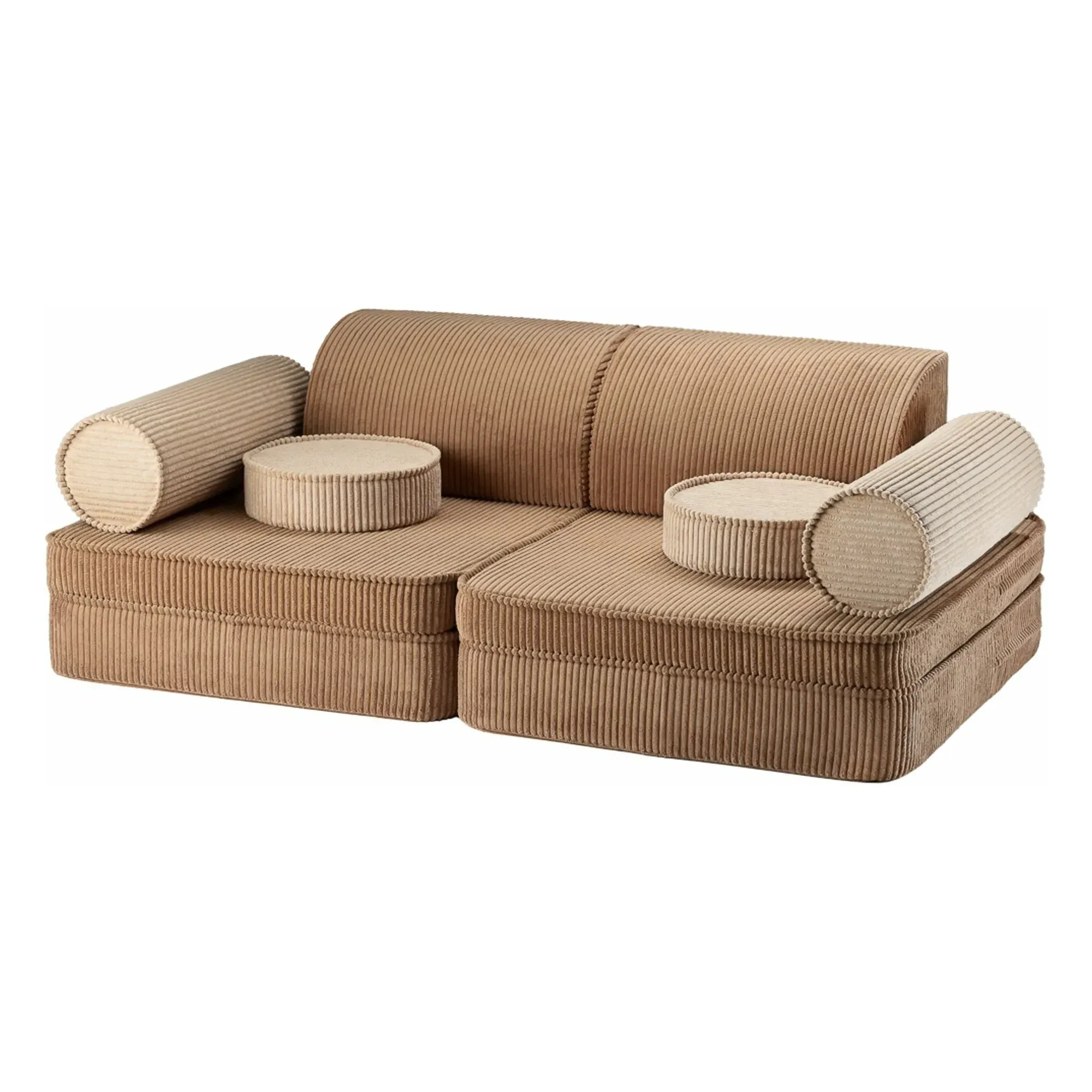 Wigiwama 9-Piece Modular Sofa - Brown, Corduroy product