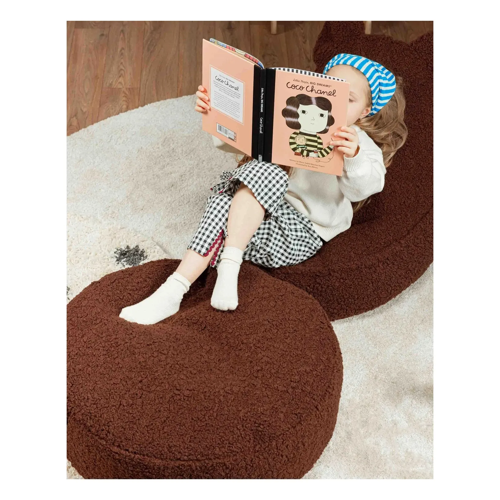 Wigiwama Bear-Shaped Beanbag Chair - Dark Brown, Polyester alternate view