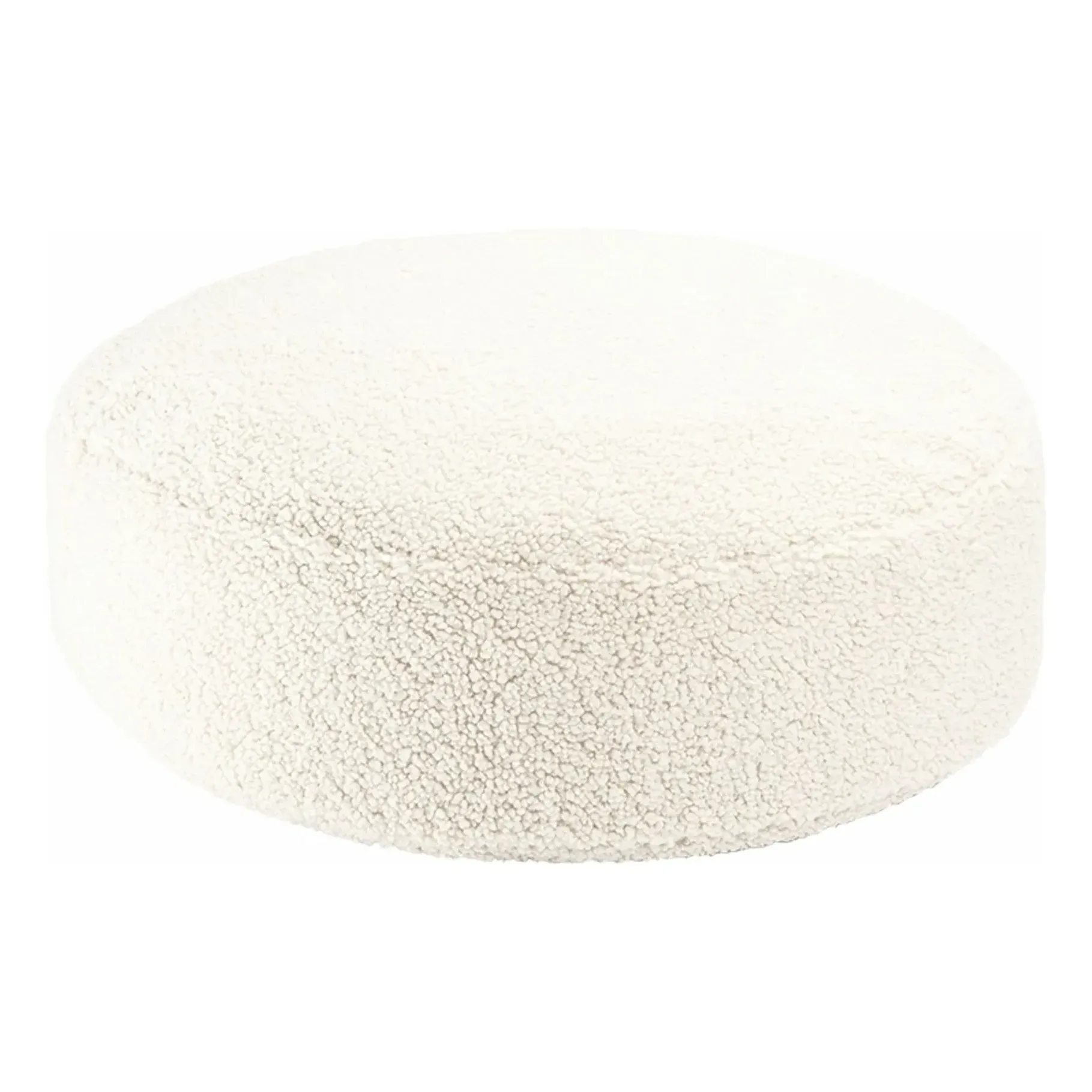 Wigiwama Round Pouffe - Ecru, Teddy Fabric product