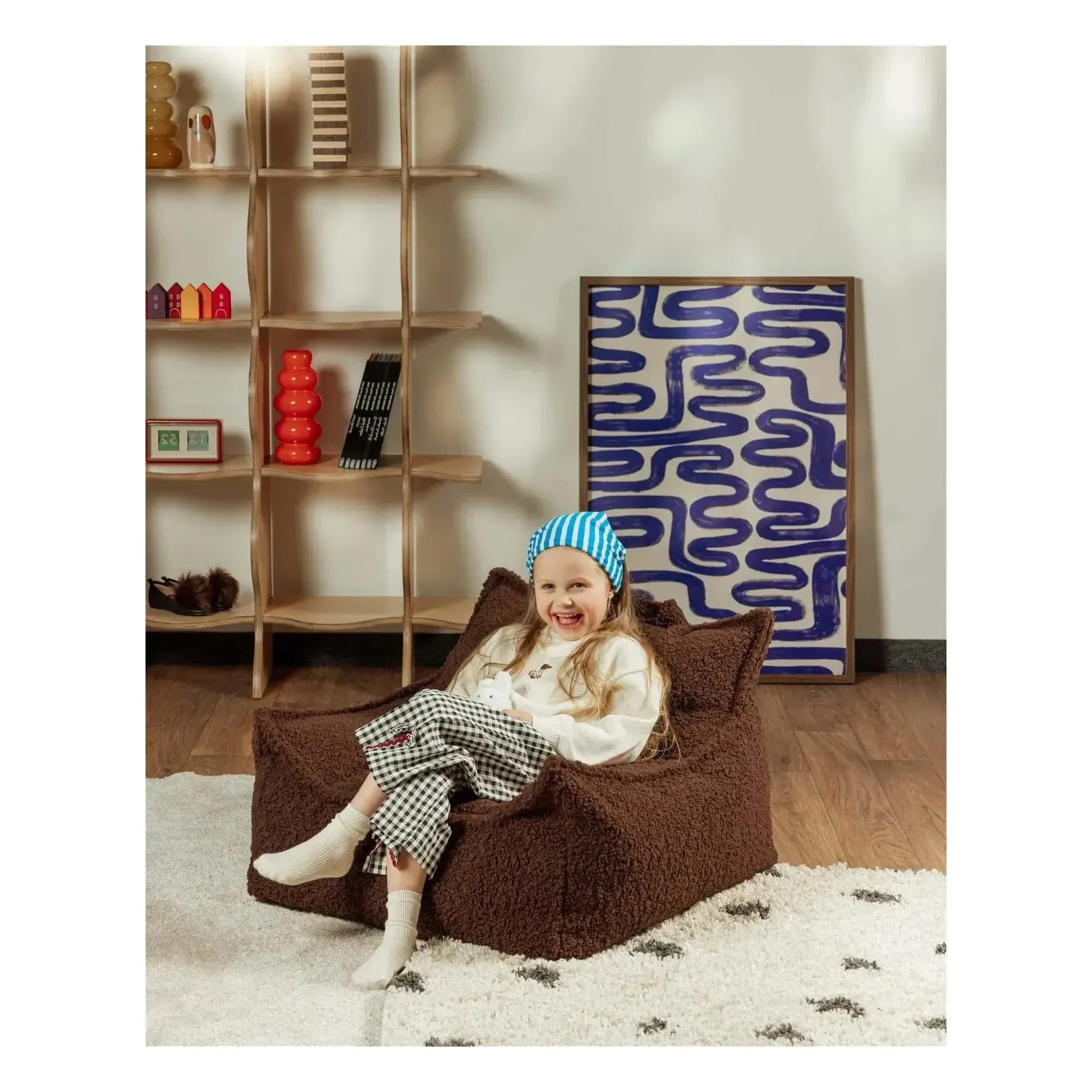 Wigiwama Teddy Bear Armchair - Dark Brown, Polyester alternate view