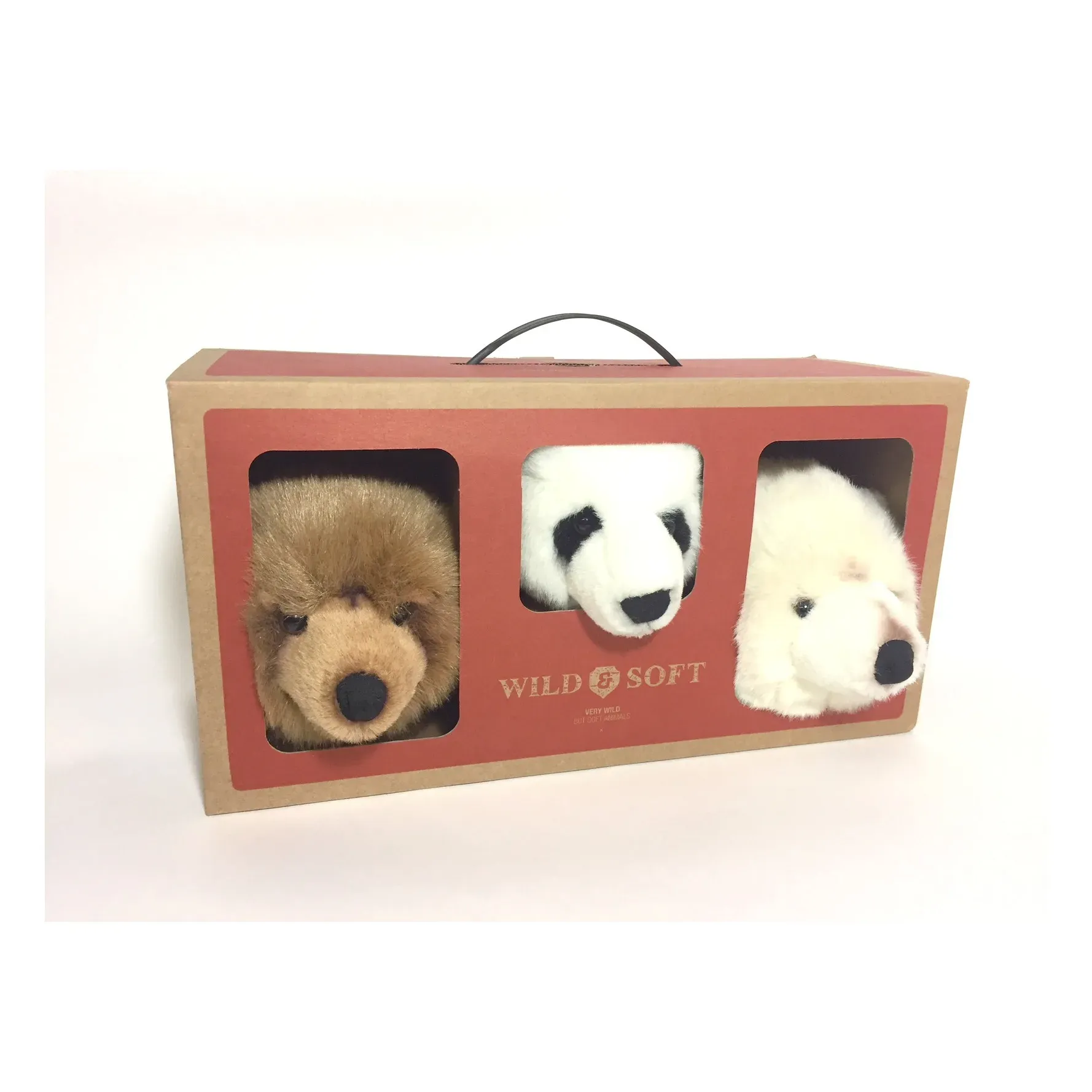Bear Head Wall Mounts Set of 3 - Multicoloured alternate view