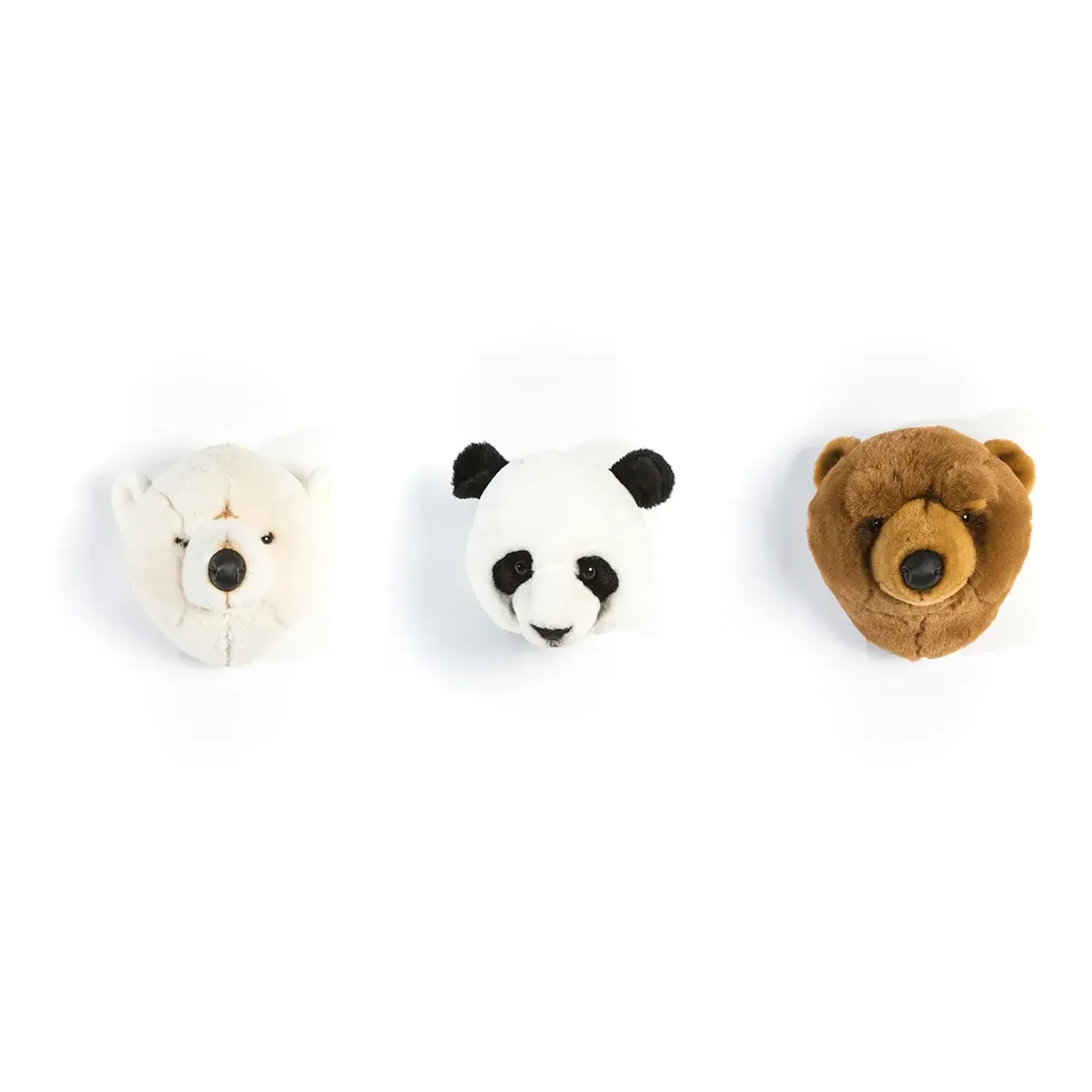 Bear Head Wall Mounts Set of 3 - Multicoloured product
