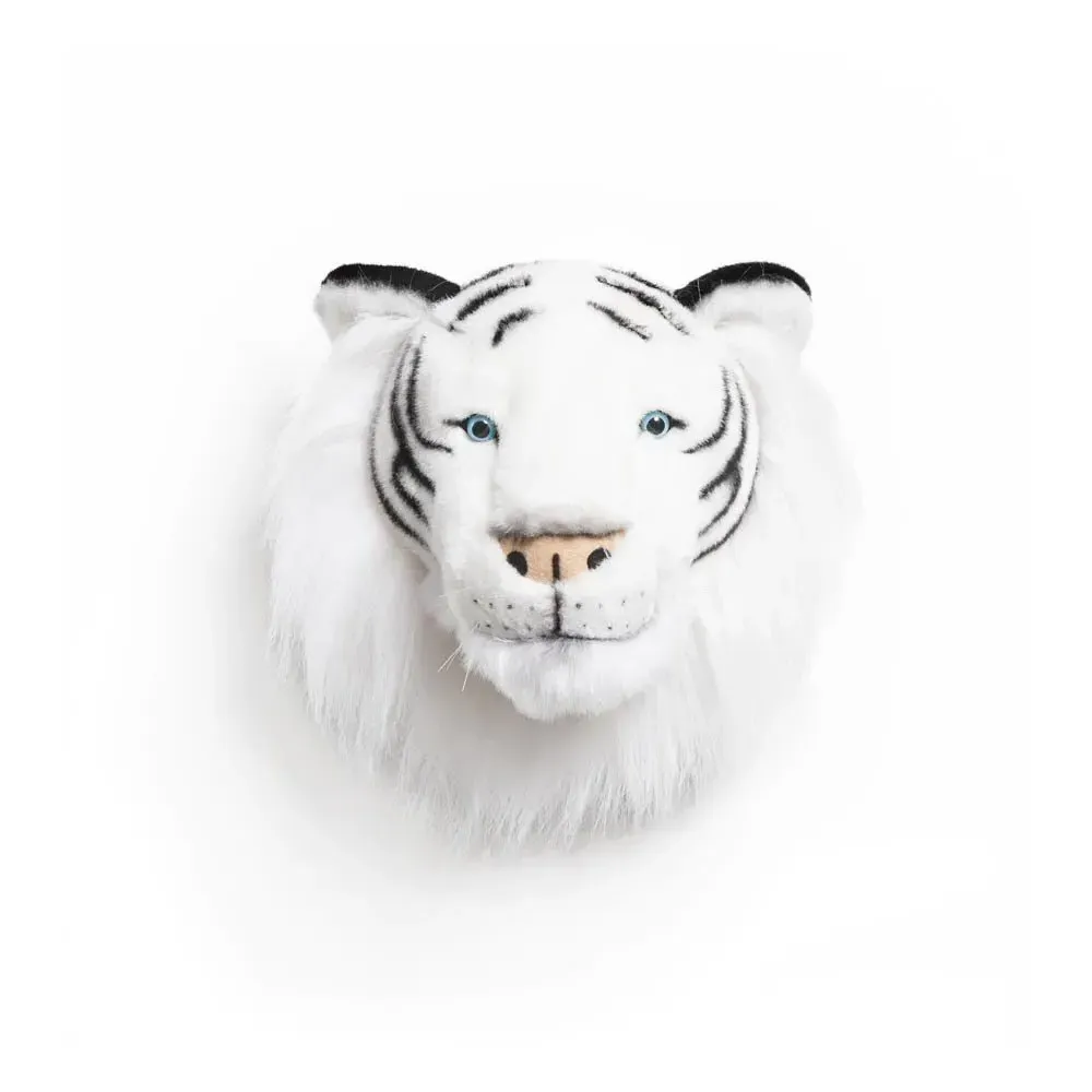Tiger Head Wall Decoration - White, Polyester product