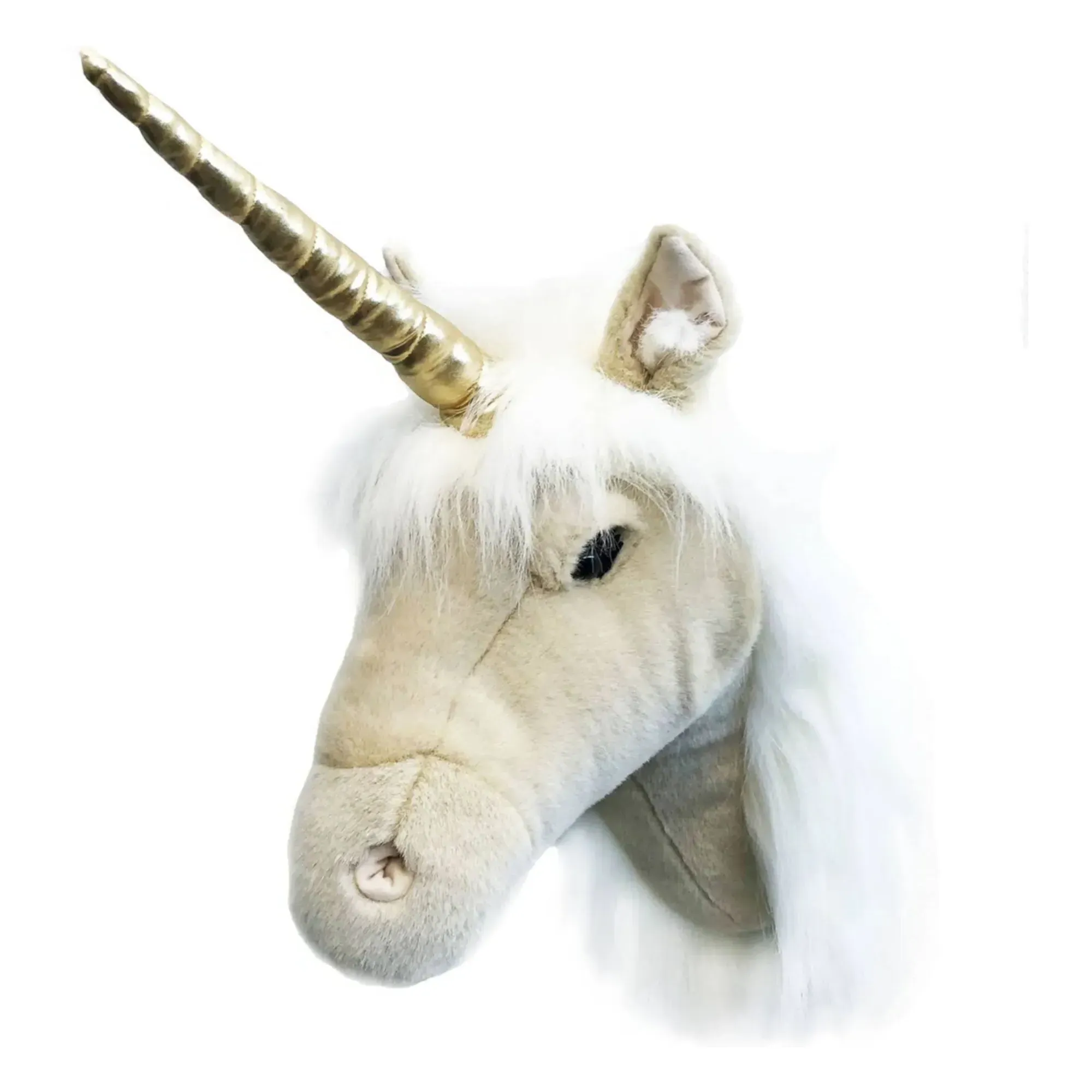 Unicorn Trophy Wall Plush - Beige, Polyester product
