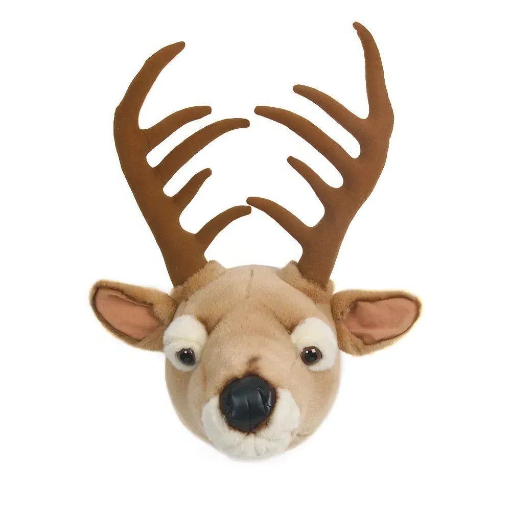 Wild & Soft Stag Trophy Soft Toy - Beige, Polyester product