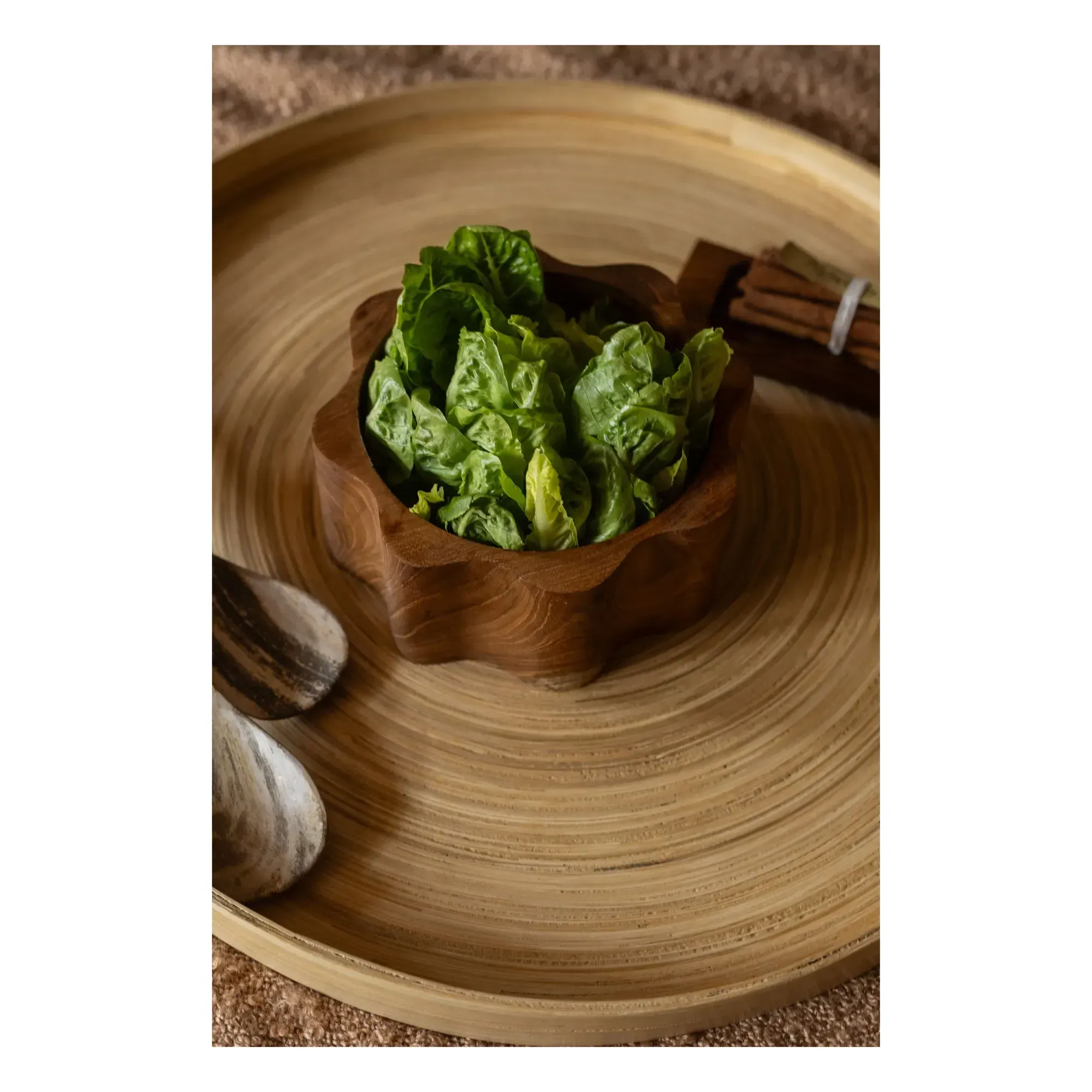 Fleur Round Bowl - Teak product