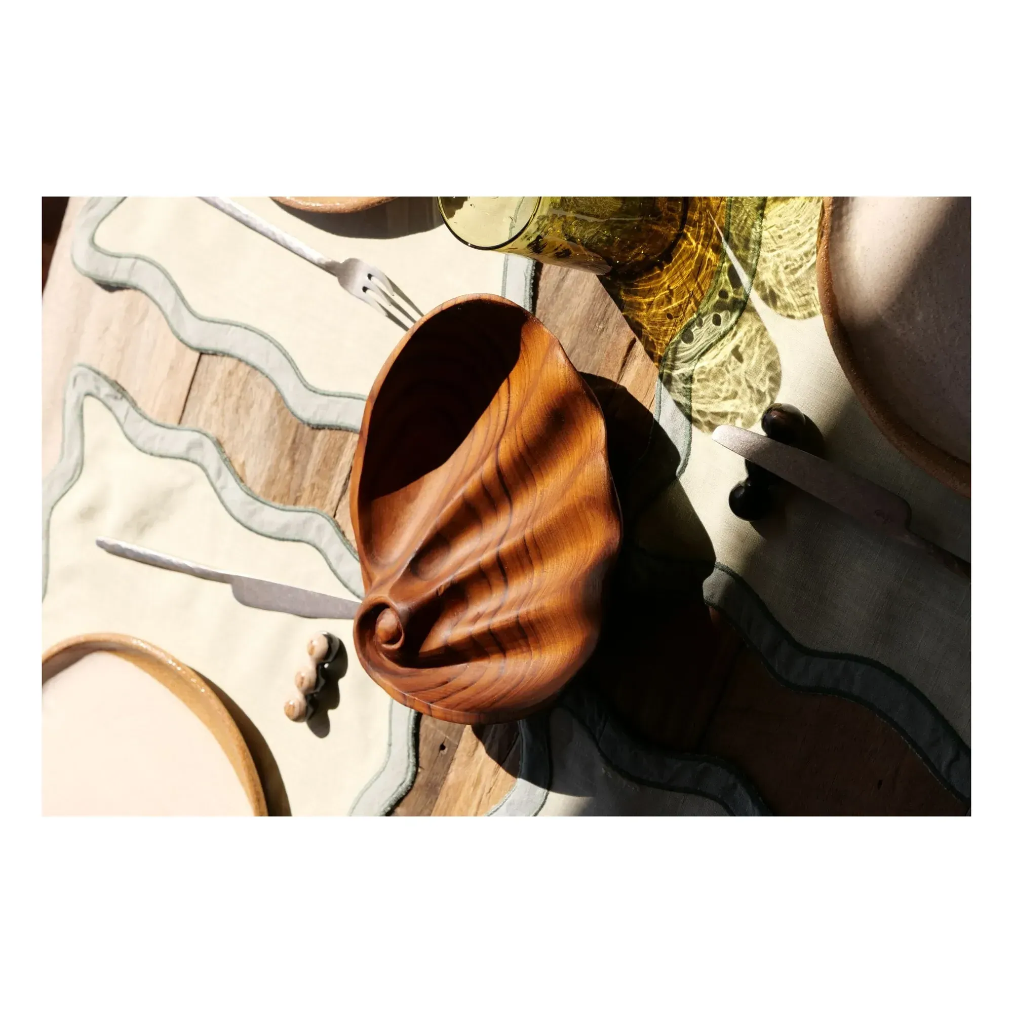 Woodmata Shell Teak Bowl - Teak alternate view